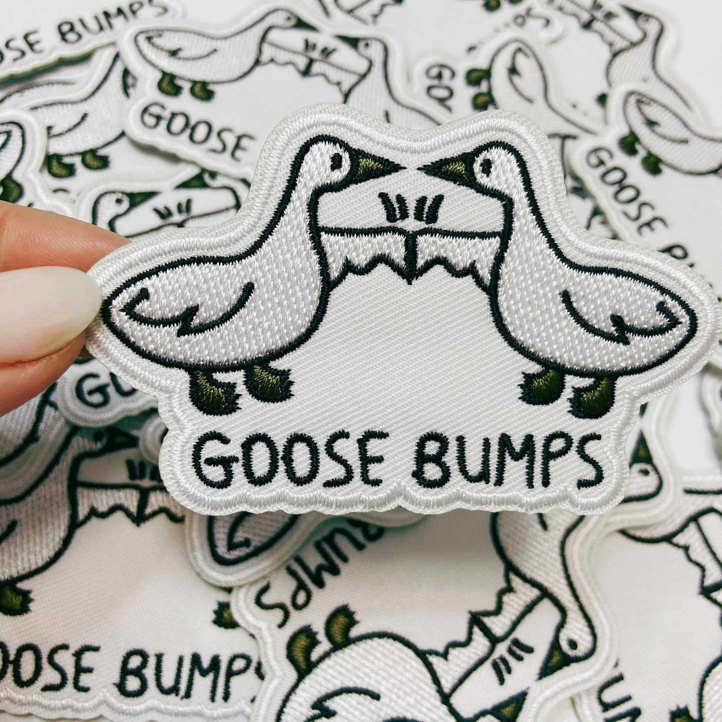 3.5" Goose Bumps - Embroidered Hat Patch