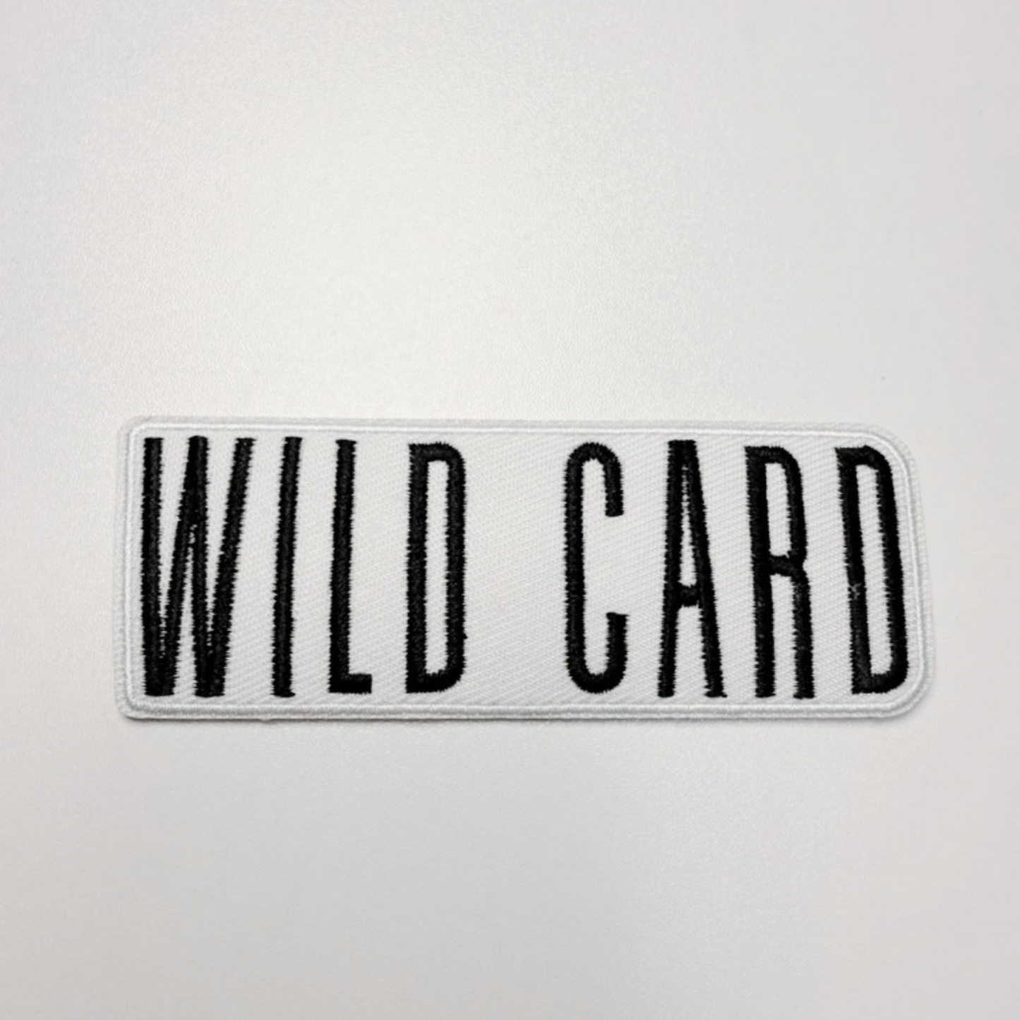 4" WILD CARD - Embroidered Hat Patch
