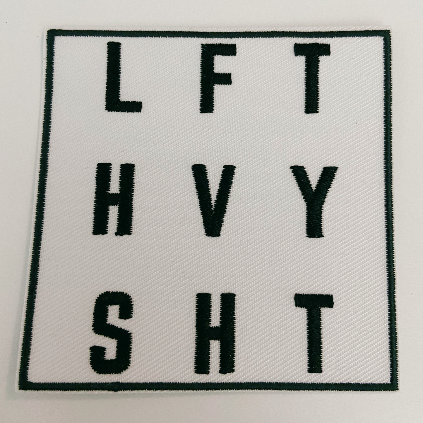 3" LFT HVY SHT - Embroidered Hat Patch