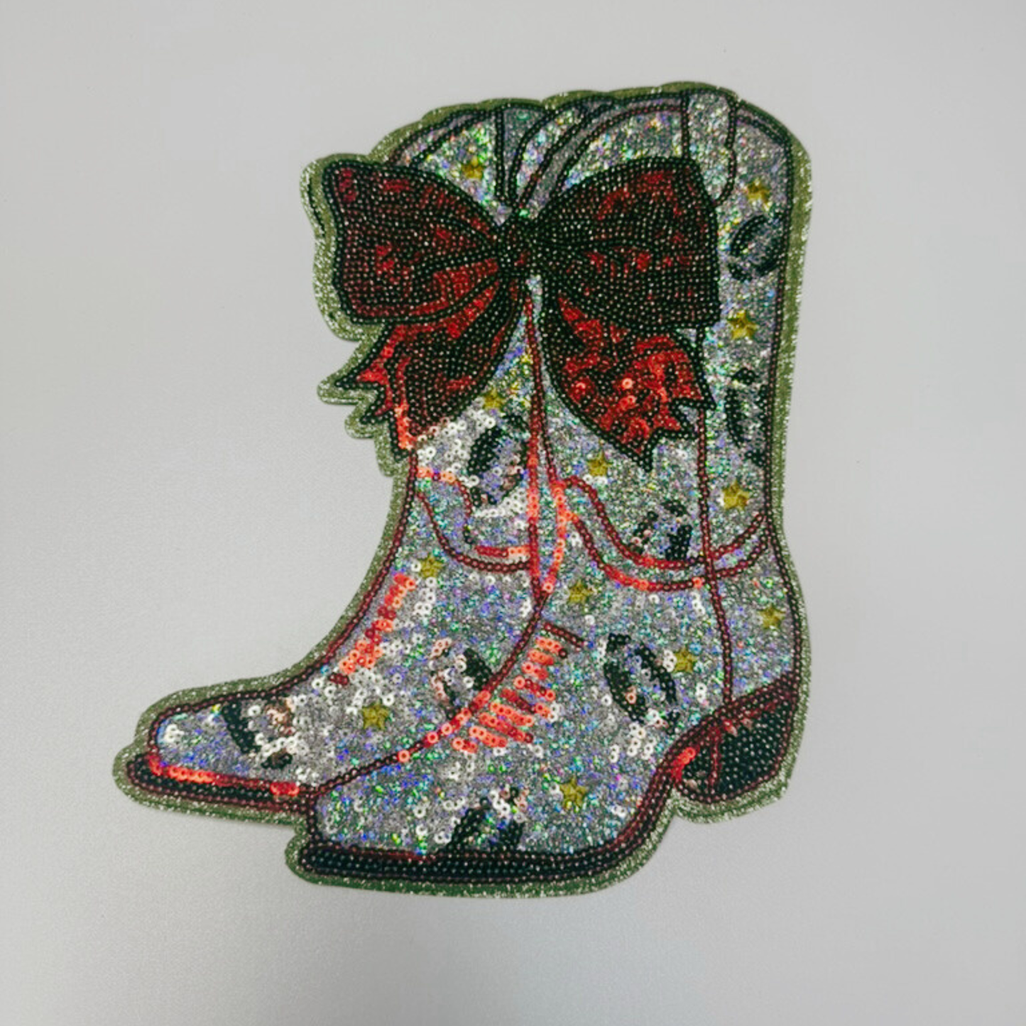 10" Football Cowboy Boots - Sequin Patch