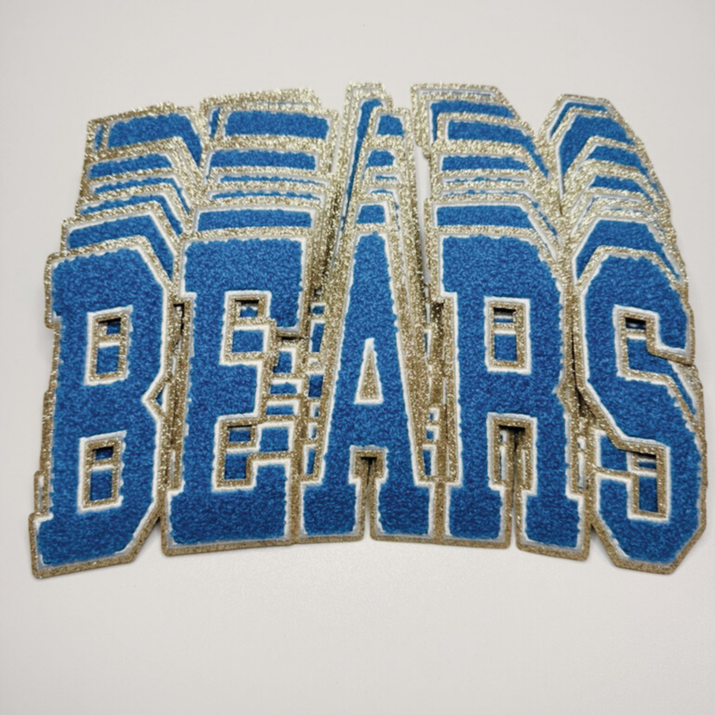 10.5" BEARS (gold backing) - Chenille Patch