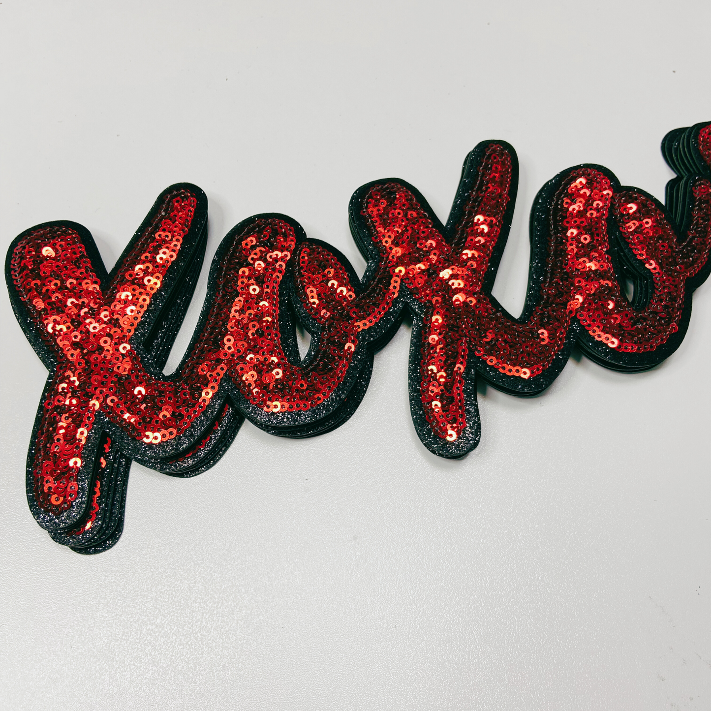 11” XOXO Sequin in Red - Sequin Patch