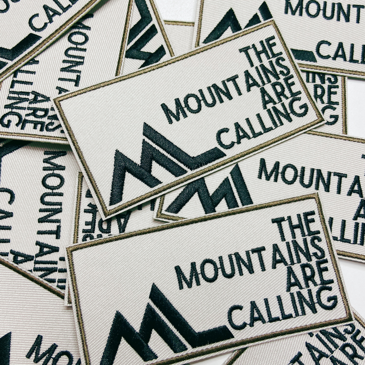 4" The Mountains Are Calling - Embroidered Hat Patch
