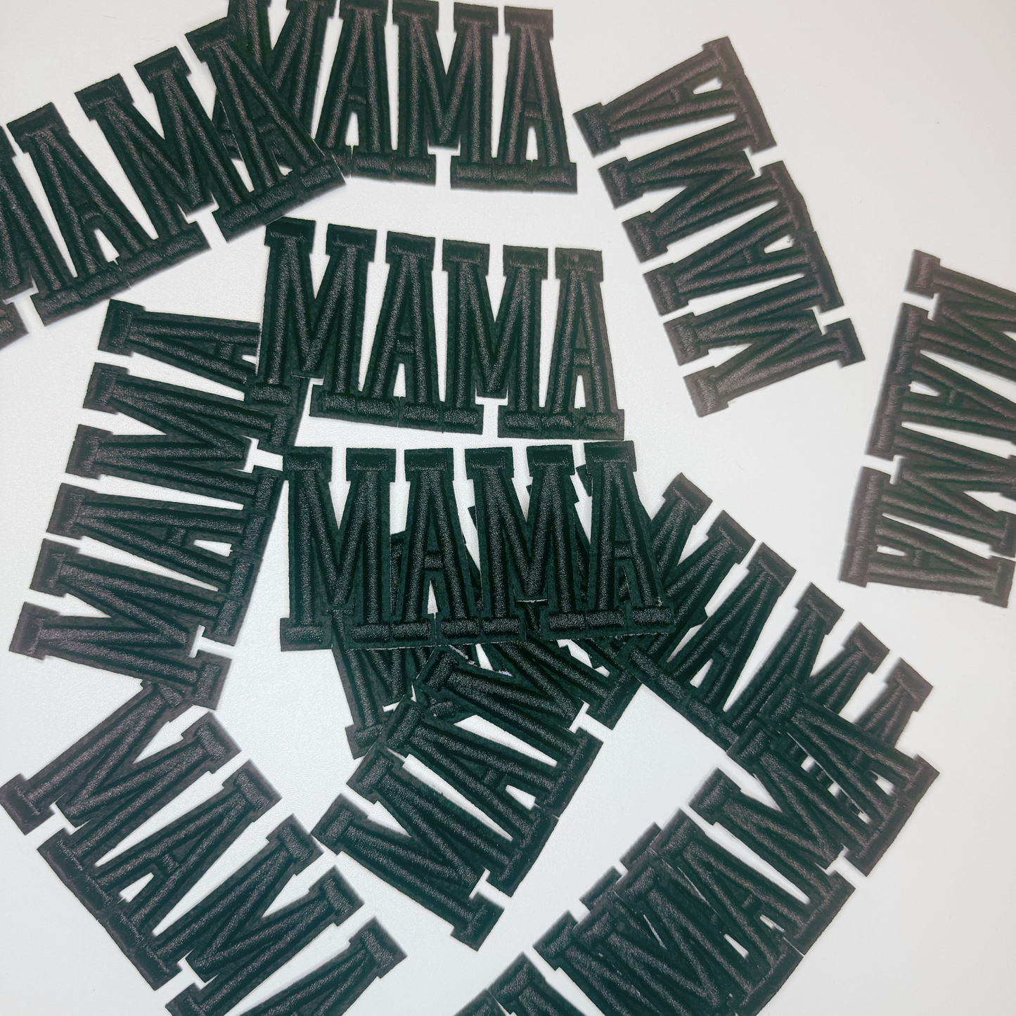 4" MAMA in WHITE or BLACK - 3D Embroidered Hat Patch