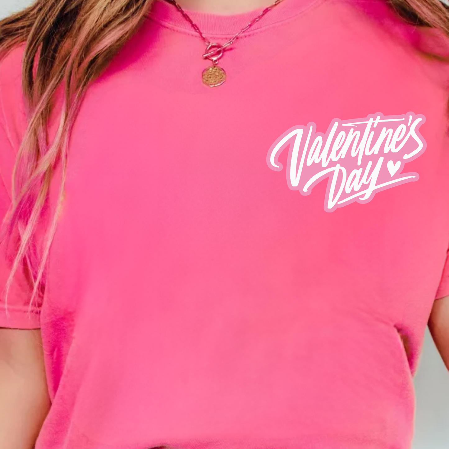 (Shirt not included) Valentines Day POCKET - Matte Clear Film Transfer