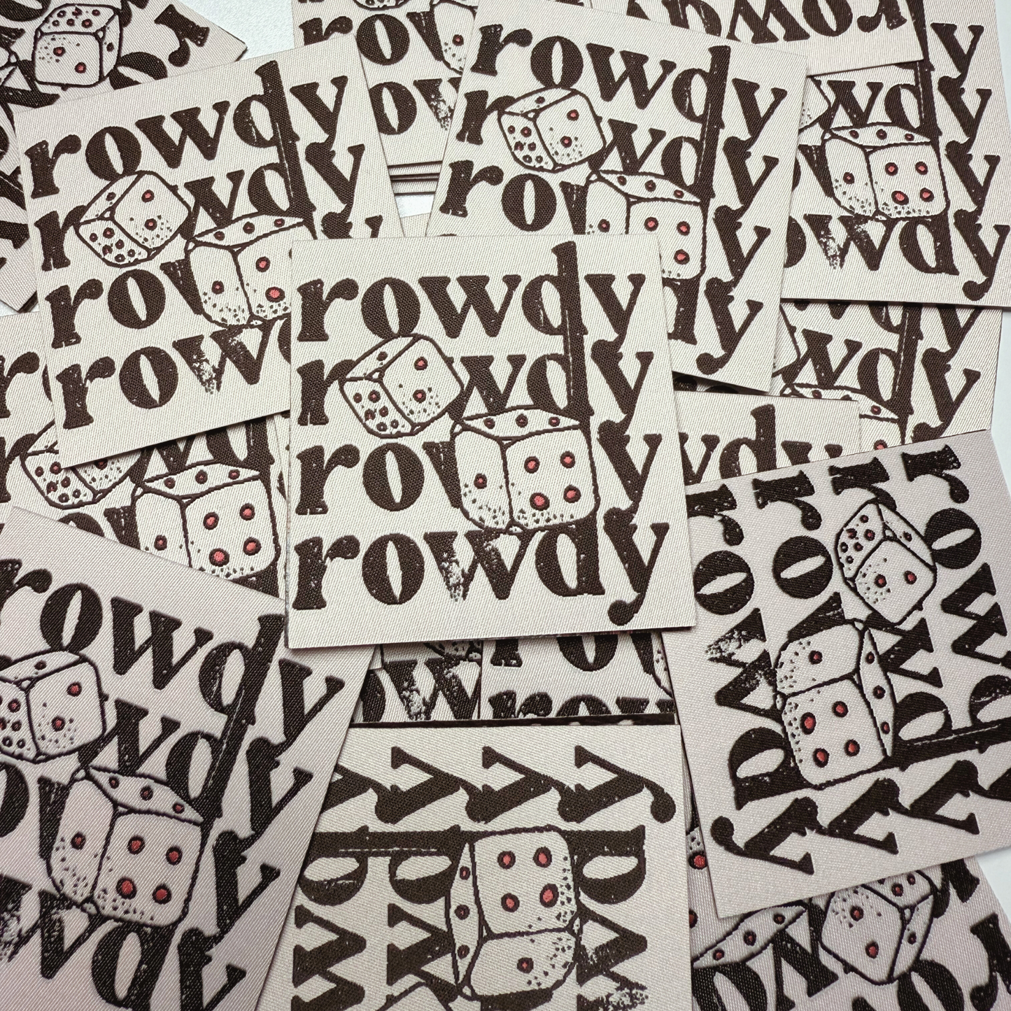 3" x 3" ROWDY ROWDY ROWDY - WOVEN Patch