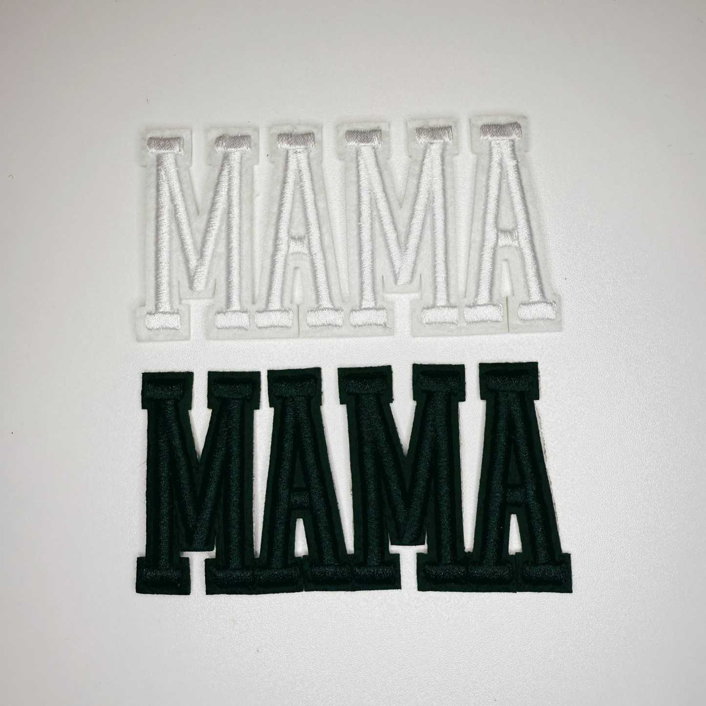 4" MAMA in WHITE or BLACK - 3D Embroidered Hat Patch