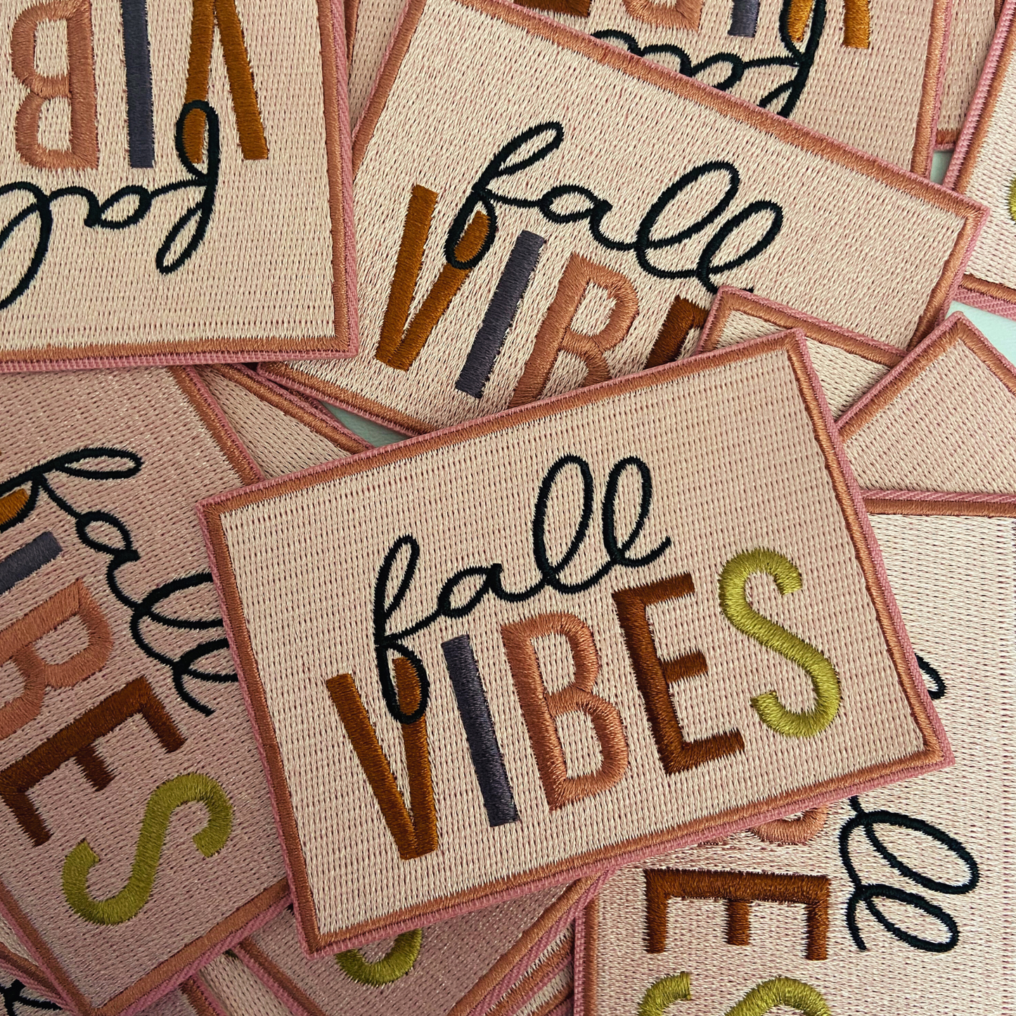 3.5" Fall Vibes - Embroidered Hat Patch