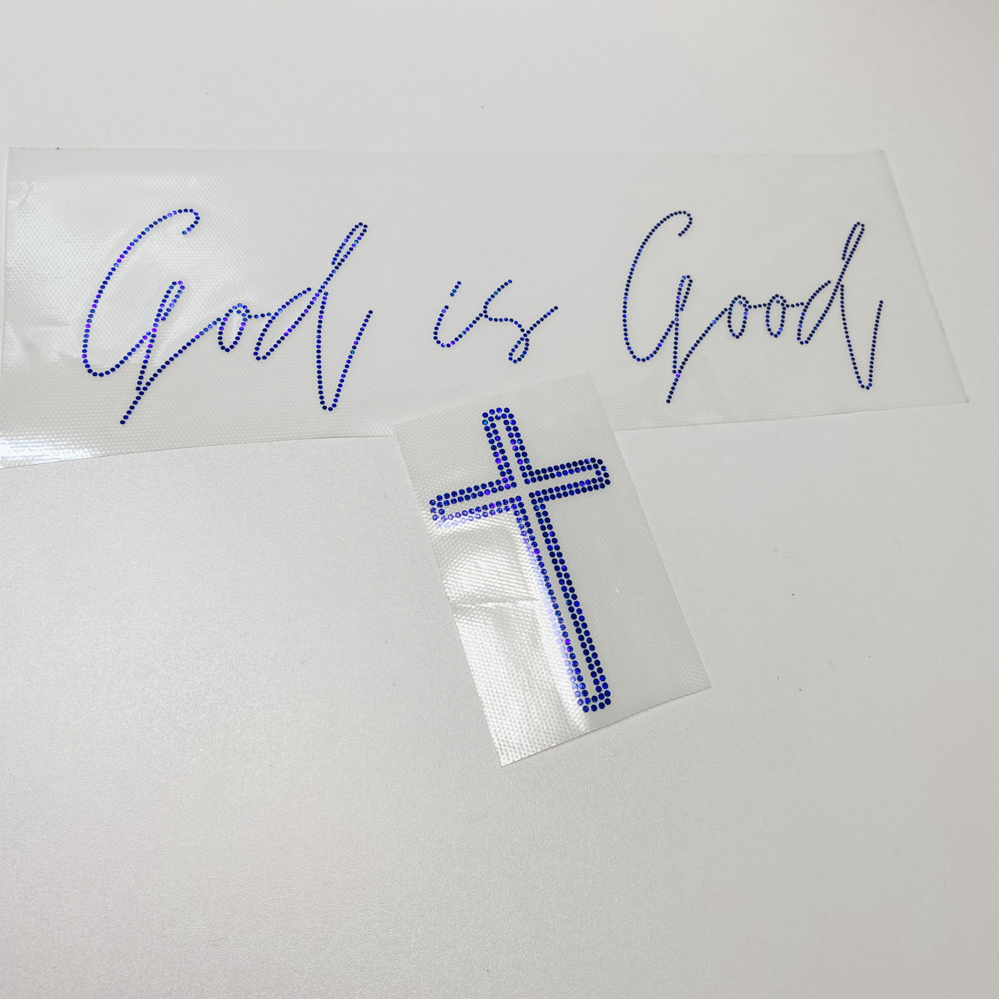 11" God Is Good in BLUE SPANGLE - COLD PEEL