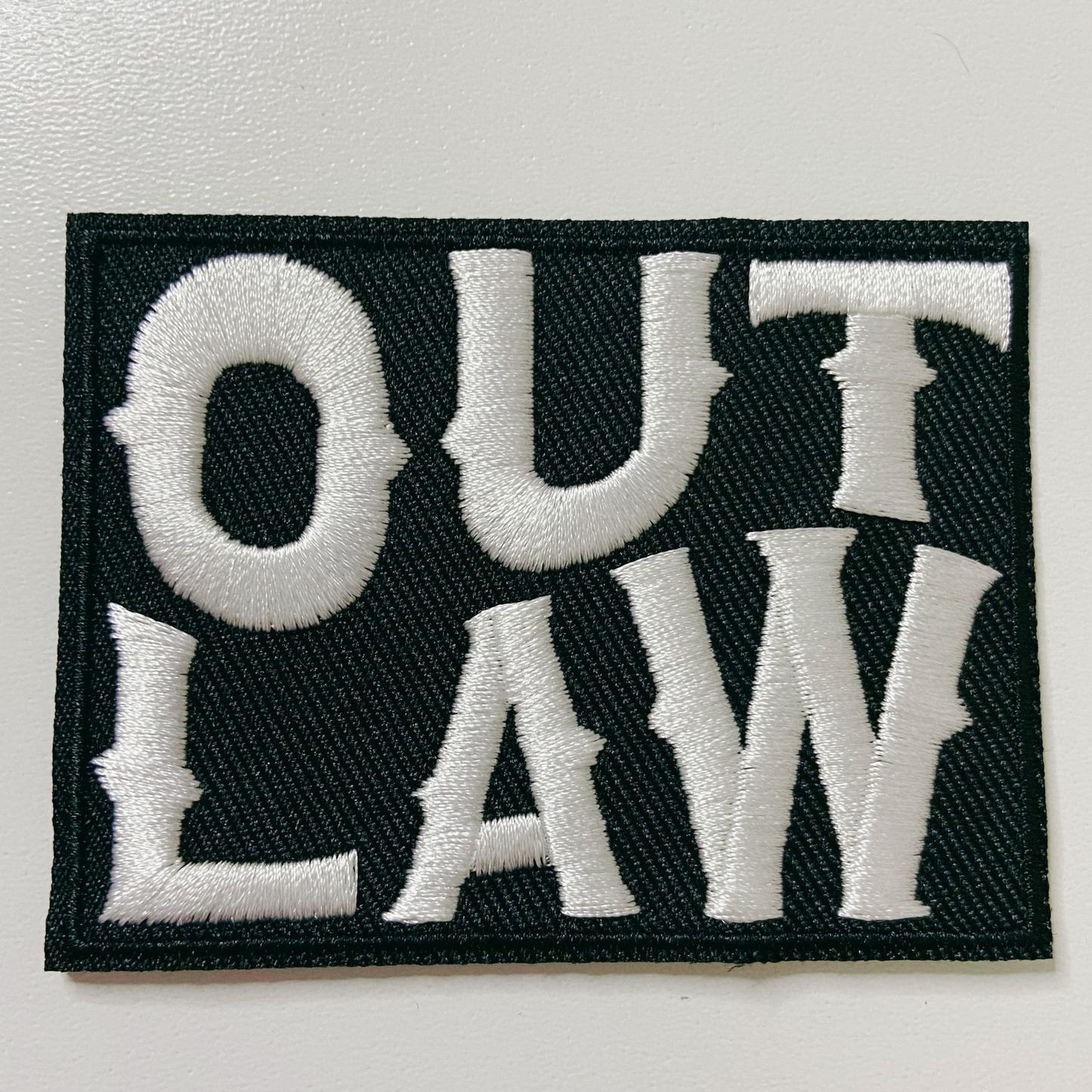 3" OUTLAW - Embroidered Hat Patch