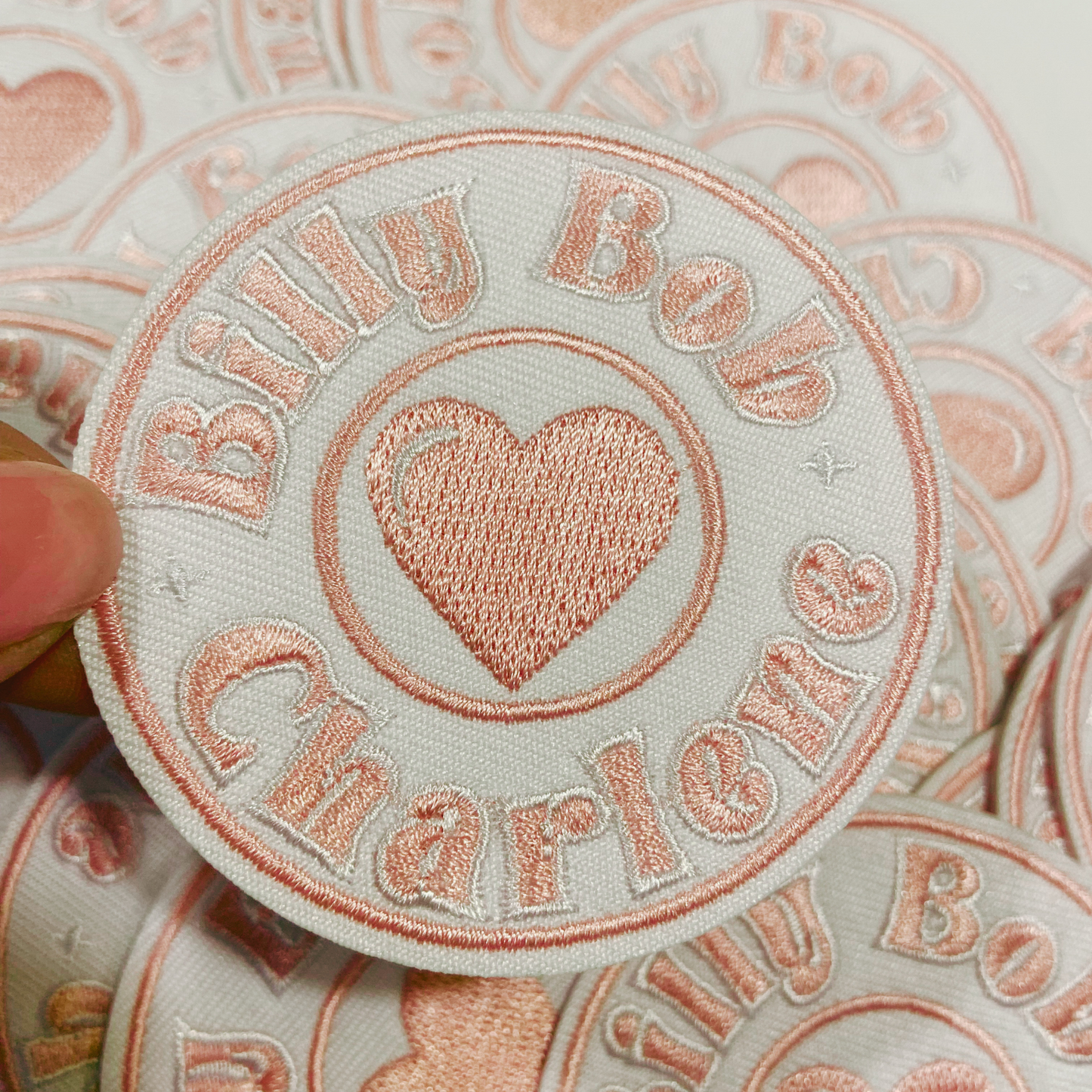 3" Billy Bob <3 Charlene - Embroidered Hat Patch