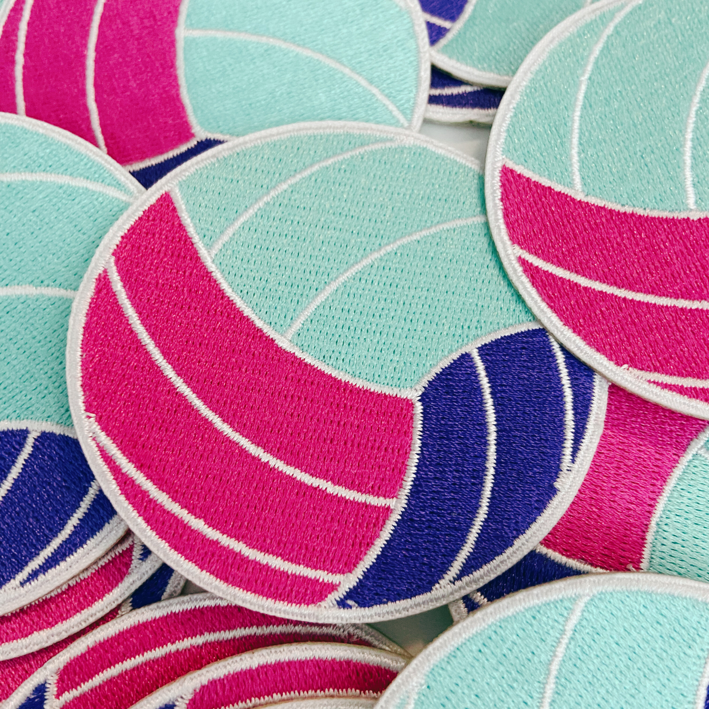 2.5" Volleyball - Embroidered Hat Patch