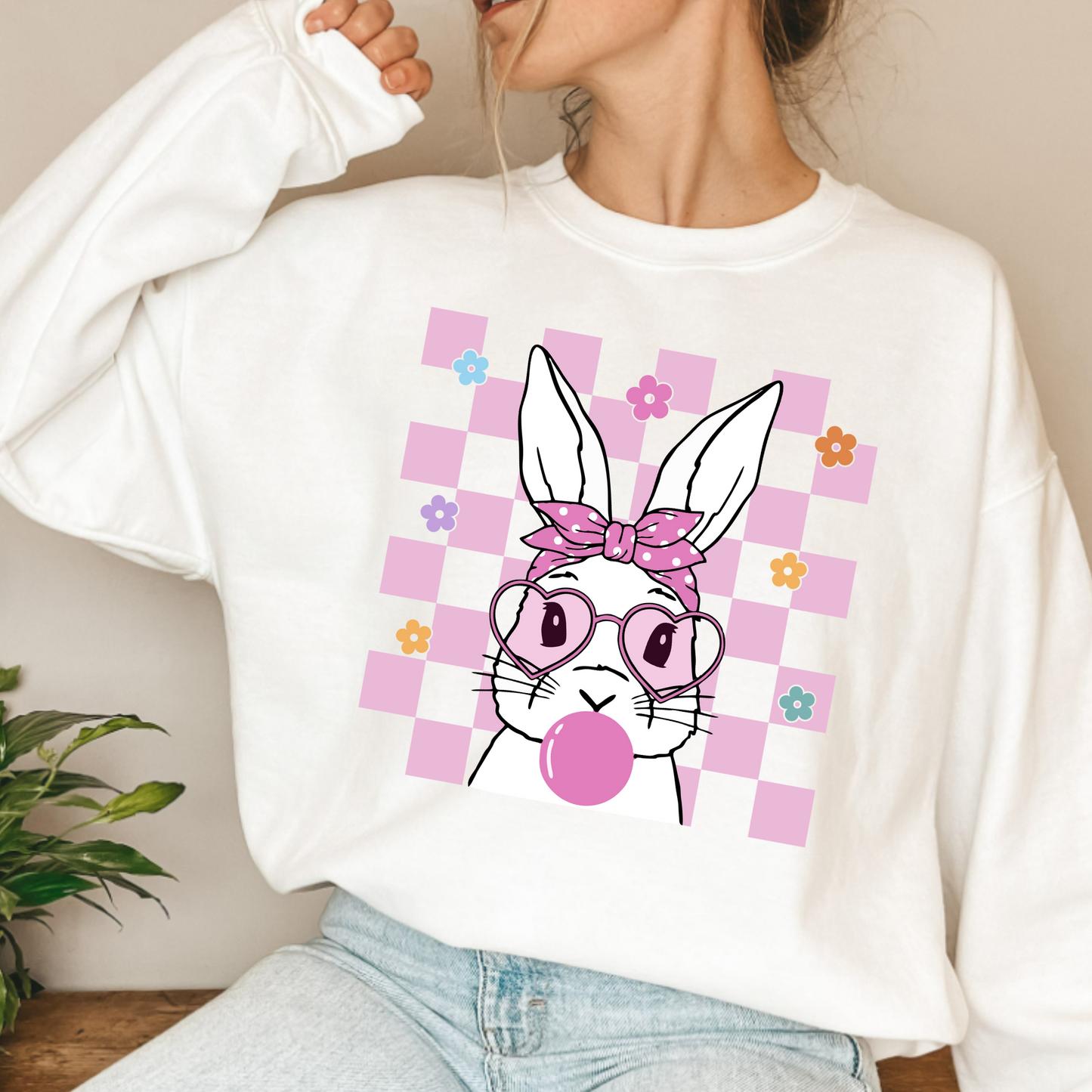(Shirt not included) Groovy Bunny (easter) - DTF (Cold Peel)