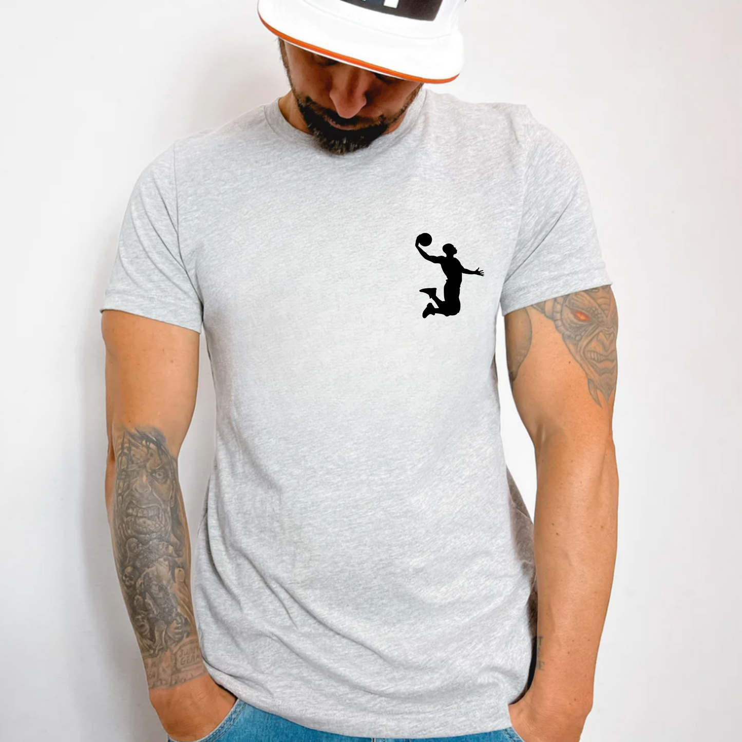 (shirt not included) Basketball Player POCKET- Clear Film Transfer