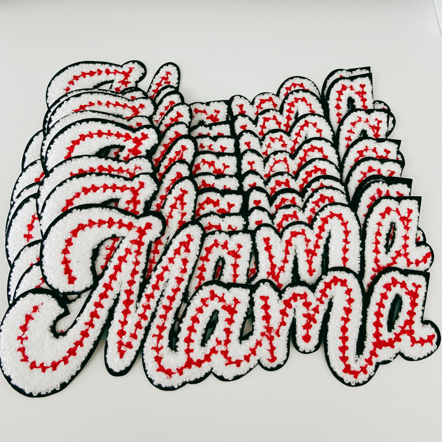11" Baseball MAMA Patch (Black Backing) - Chenille Patch