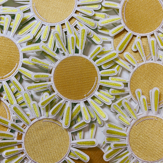 3.5" SUNSHINE - Embroidered Hat Patch (version 2)