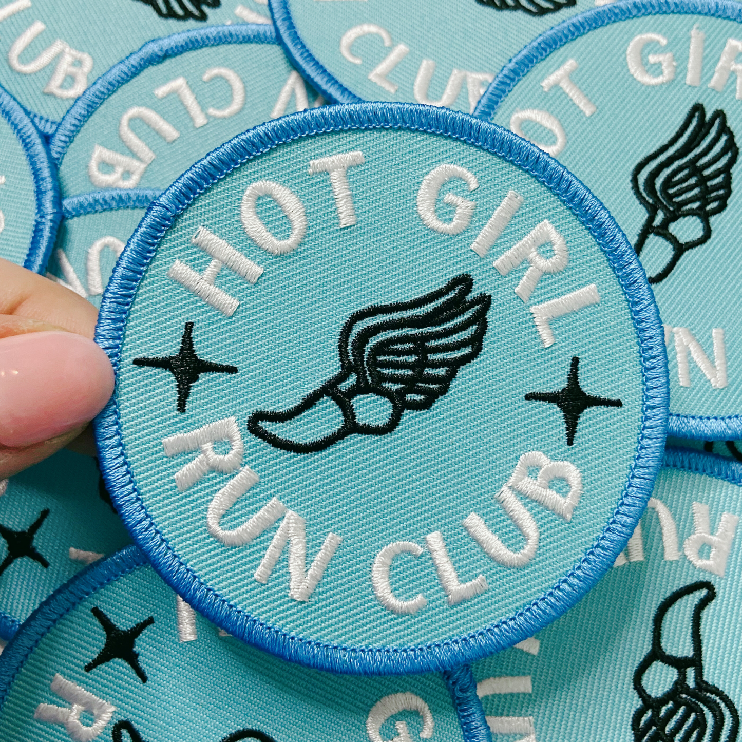 3" Hot Girl Run Club - Embroidered Hat Patch