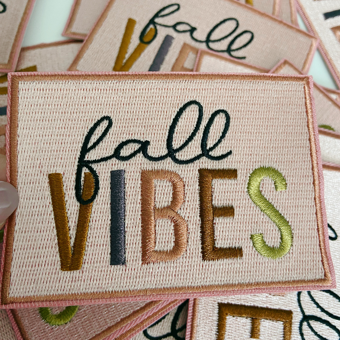 3.5" Fall Vibes - Embroidered Hat Patch