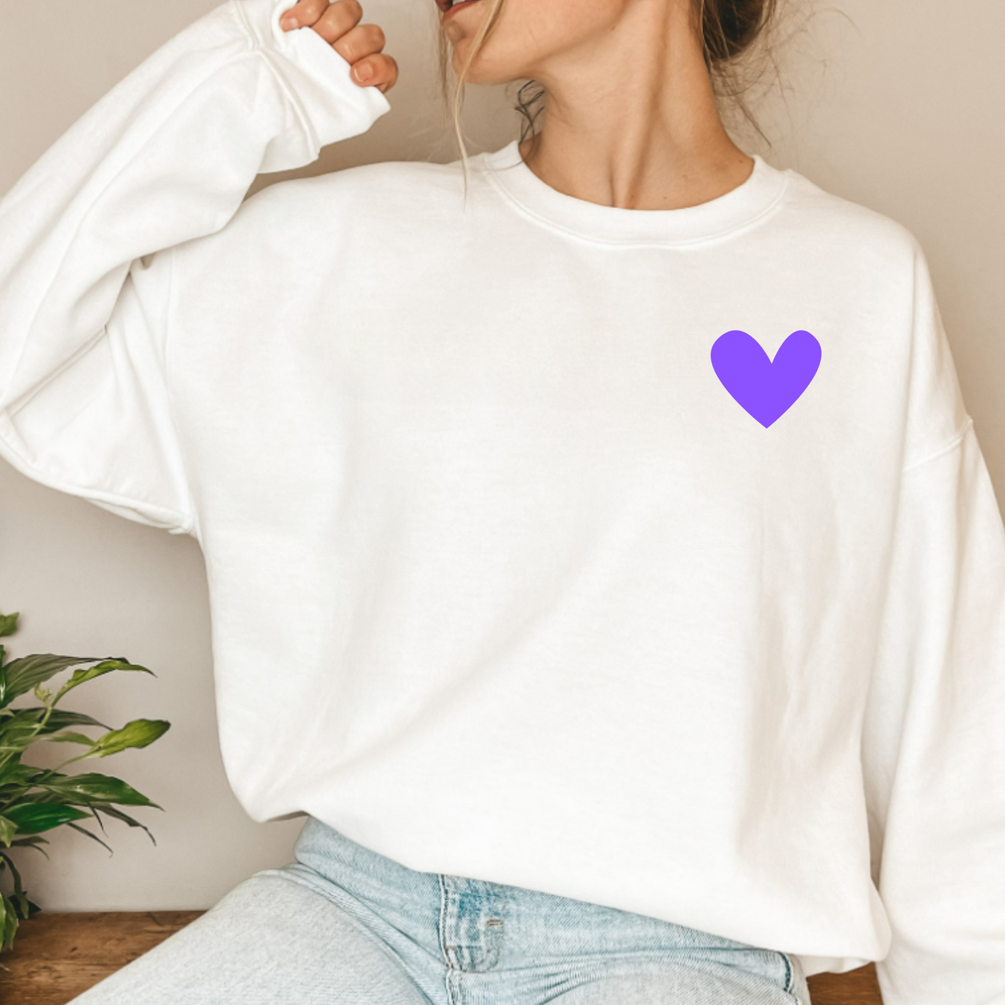 (Shirt not included) Heart POCKET choice of Color - Matte Clear Film Transfer