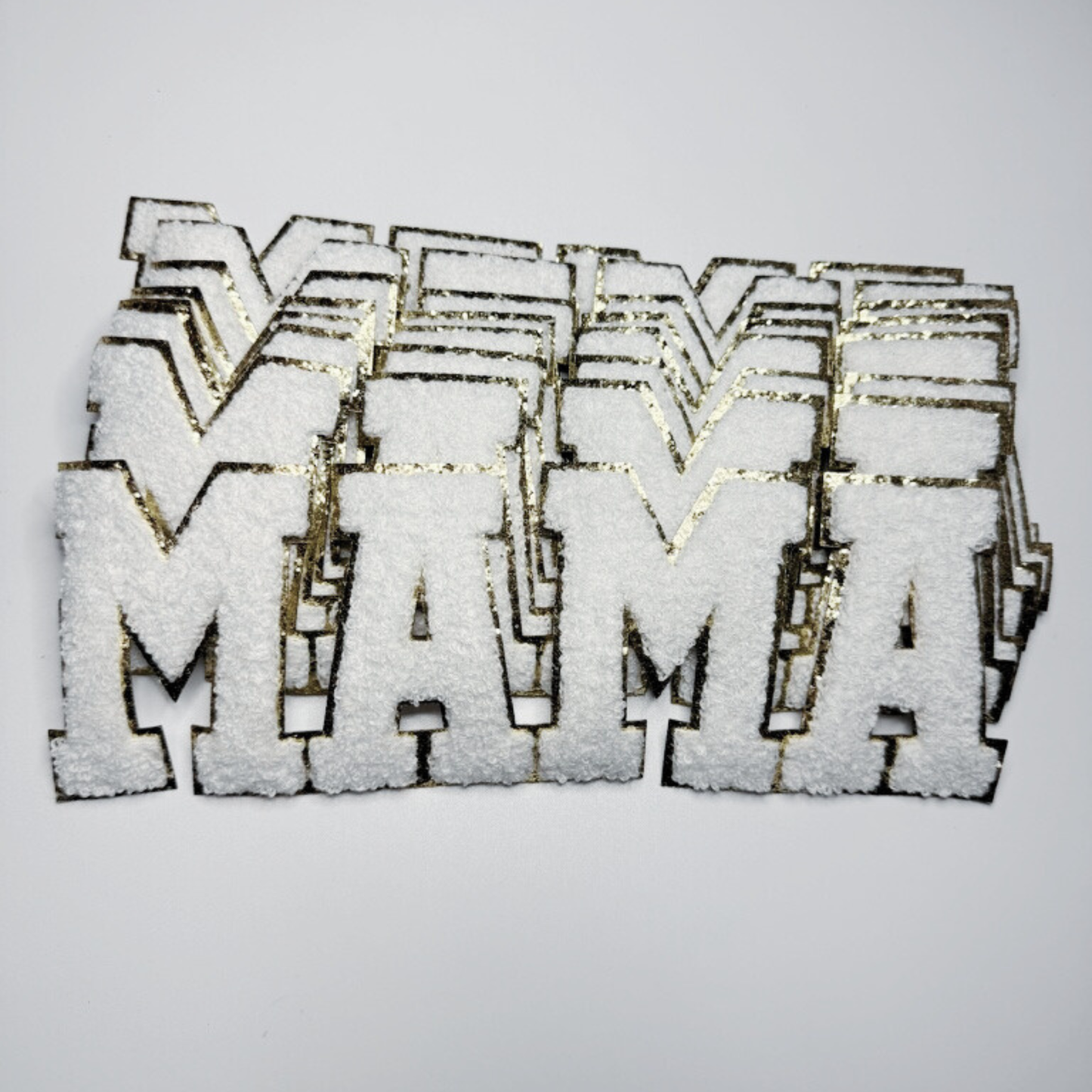 11" MAMA Black or White - Chenille Patch