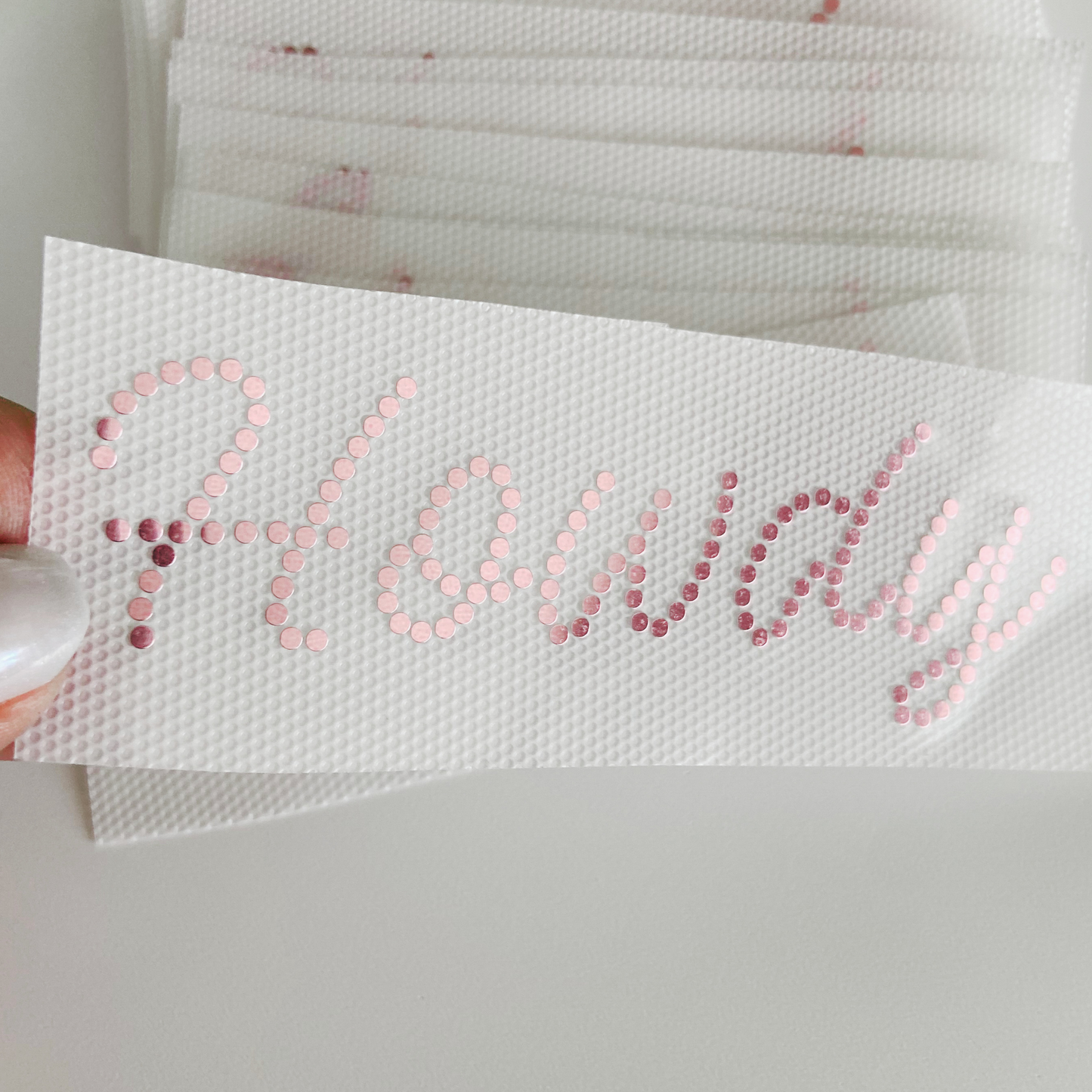 4" Howdy SPANGLE Transfer - COLD PEEL - Perfect for Hats