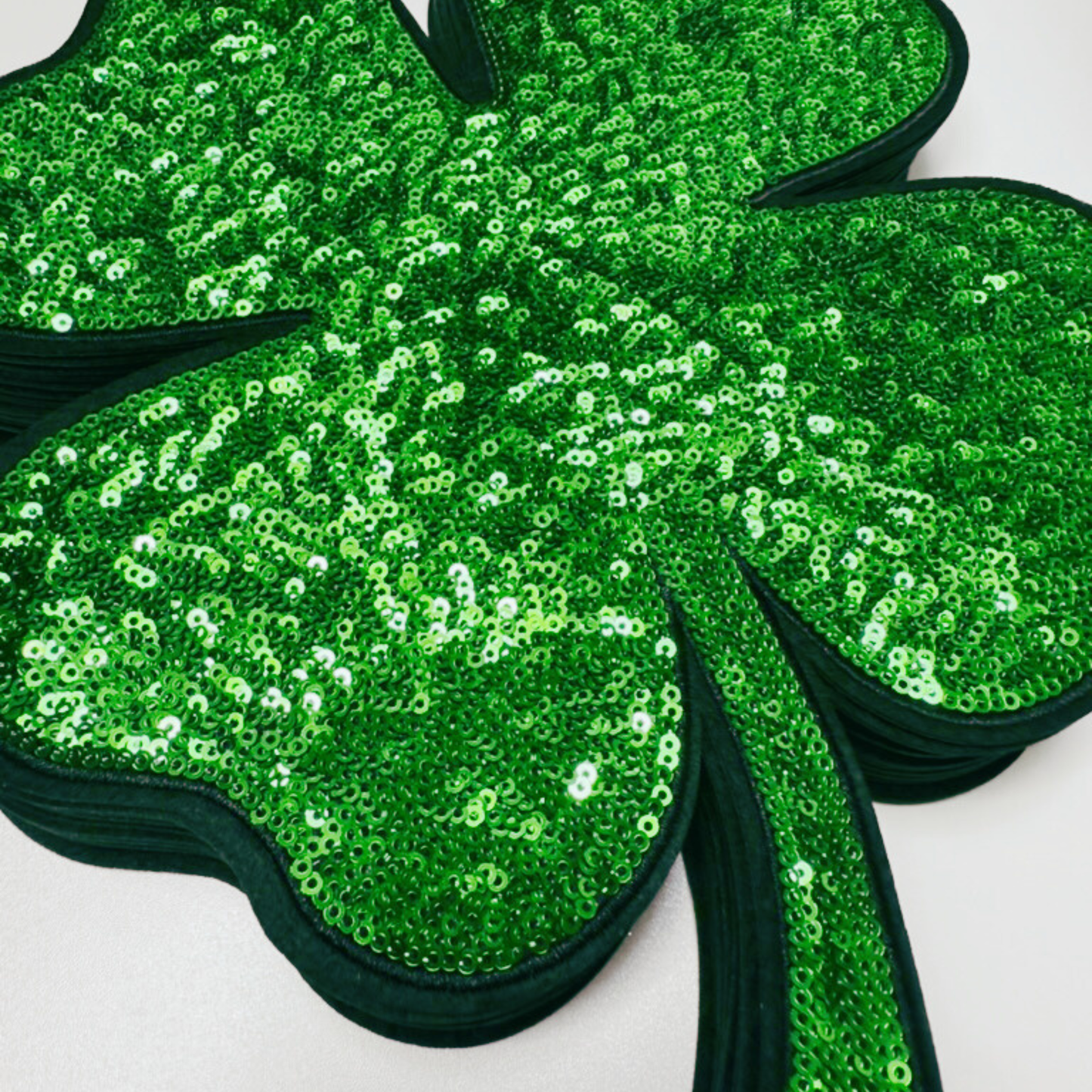 11” Four Leaf Clovers - Sequin Patch