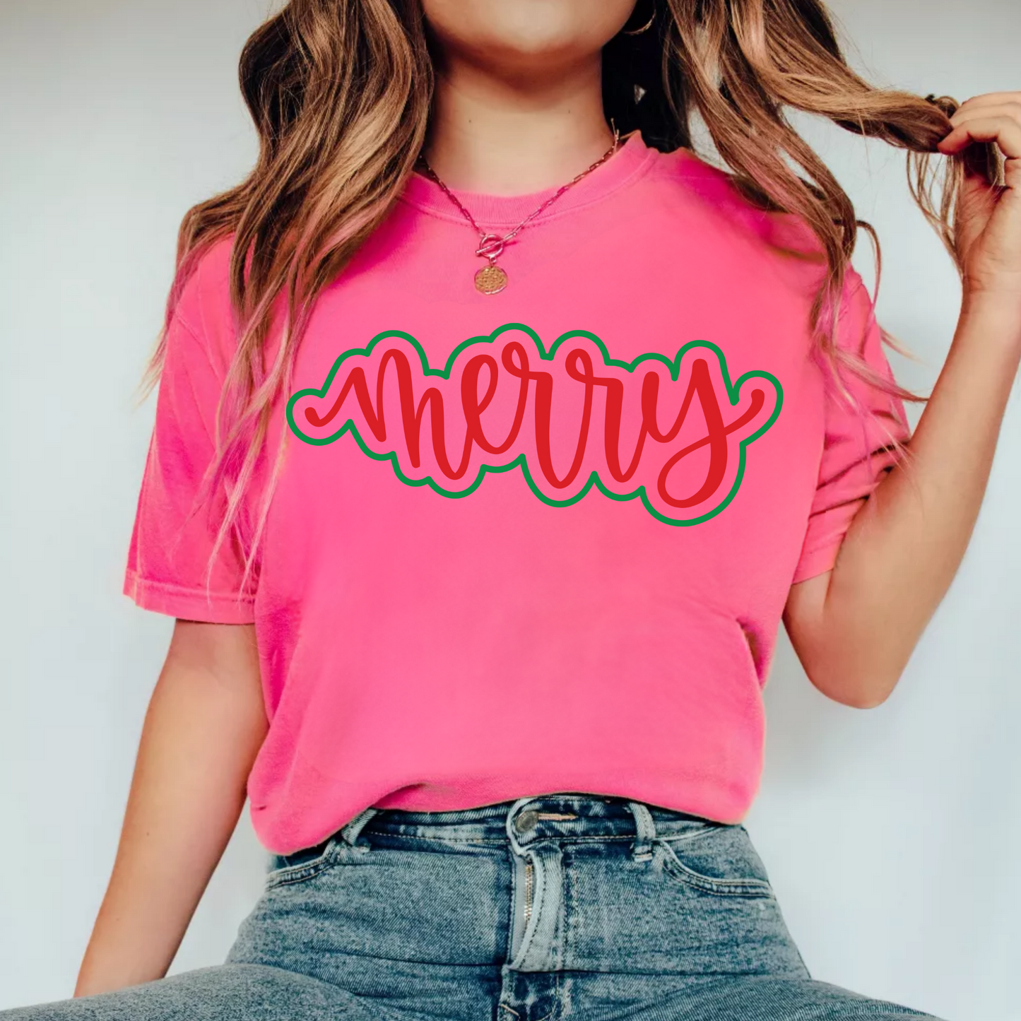 (shirt not included) Merry - Matte Clear Film Transfer