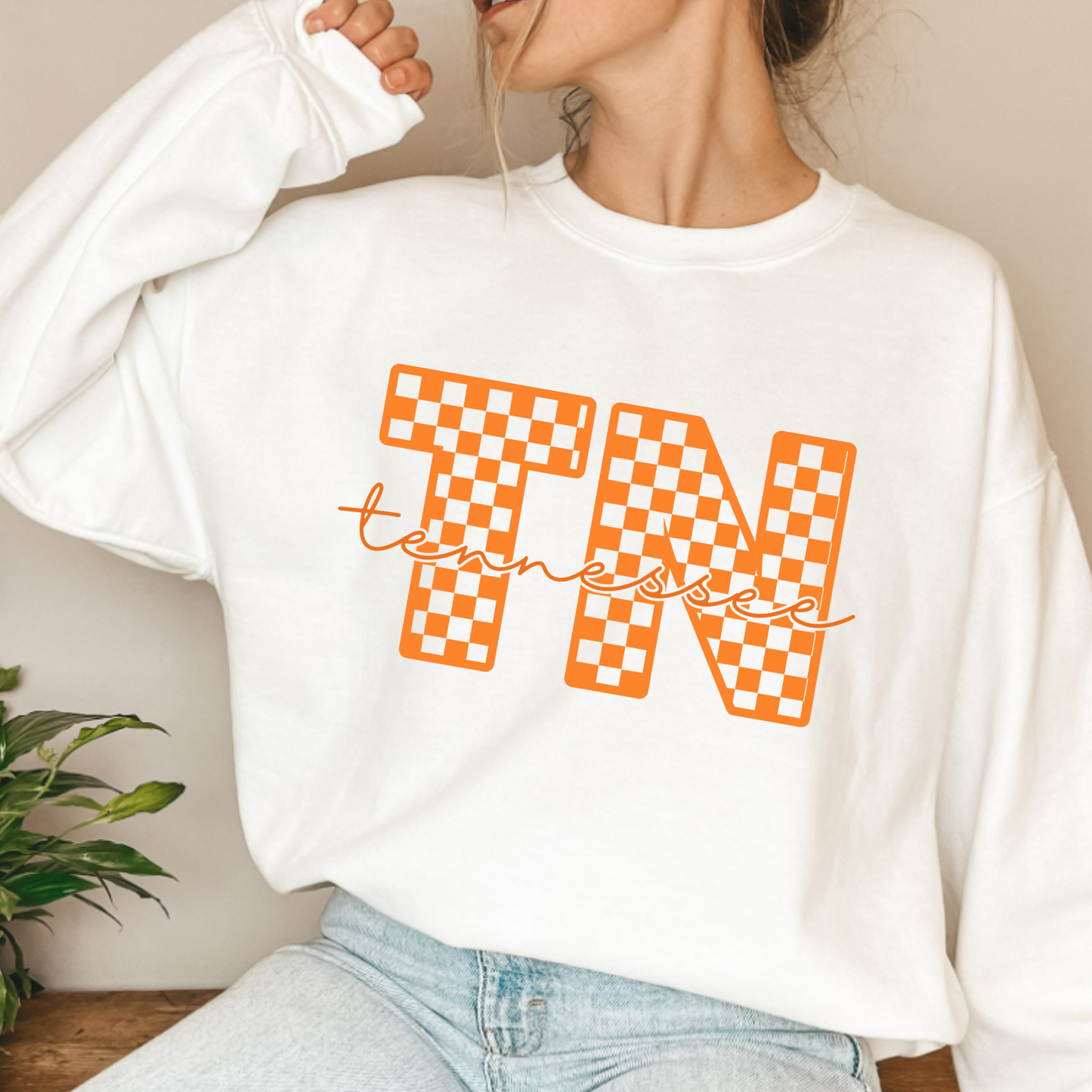 (shirt not included)Tennessee TN in Bright Orange - Screen print Transfer