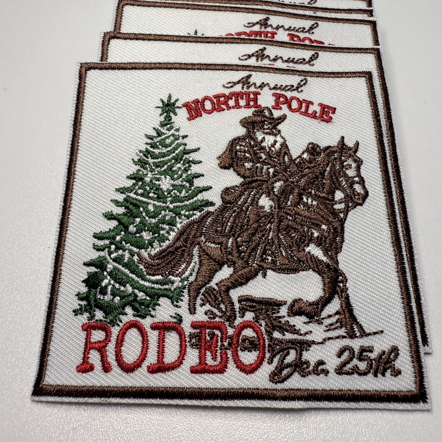 3" North Pole RODEO - Embroidered Hat Patch