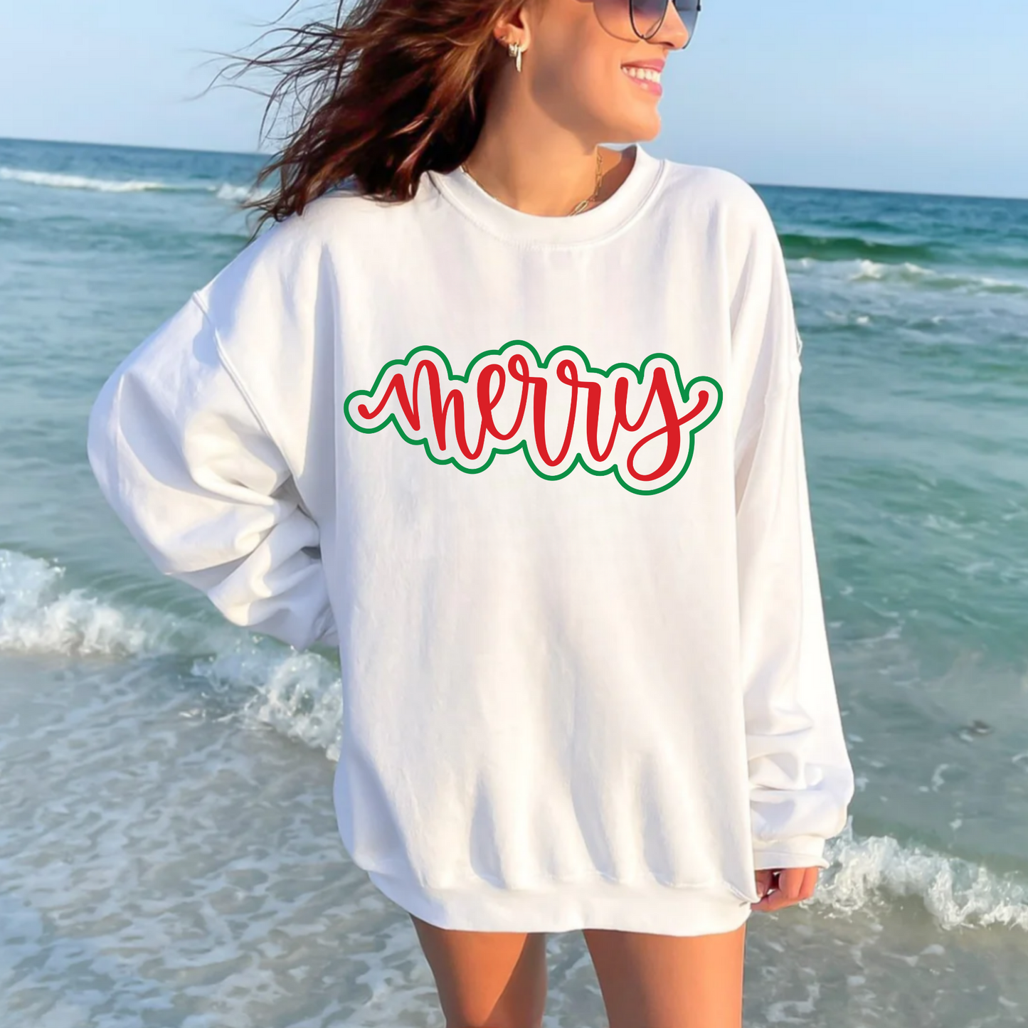 (shirt not included) Merry - Matte Clear Film Transfer
