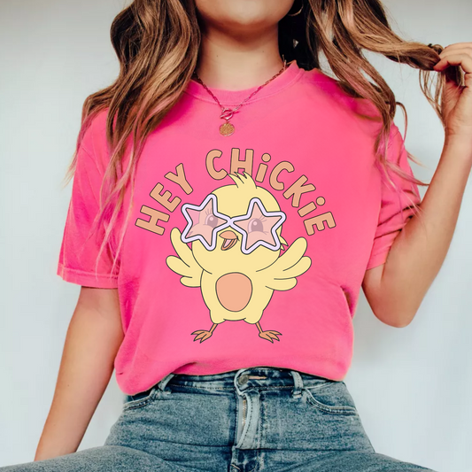 (Shirt not included) HEY CHiCKiE - Matte Clear Film Transfer