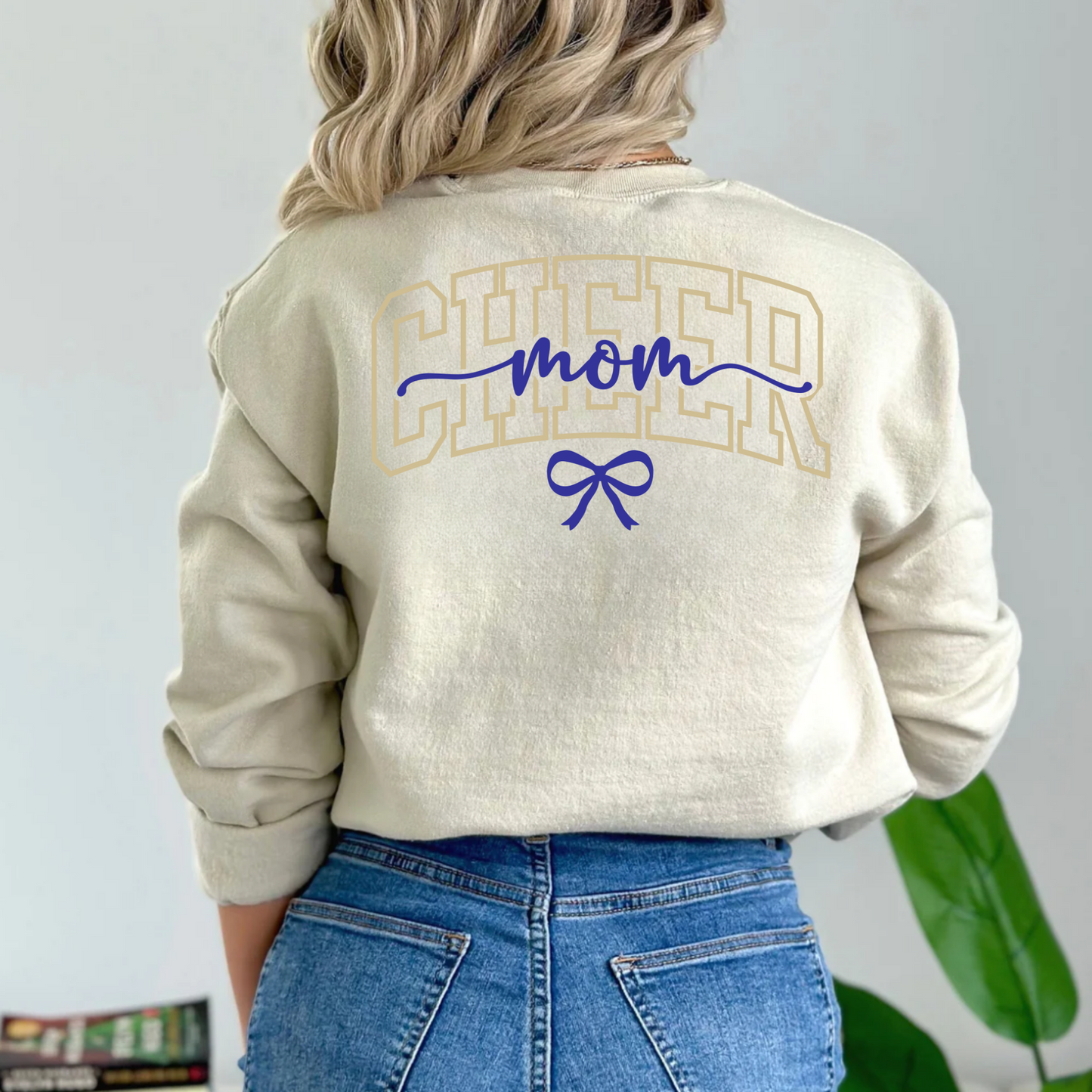 (shirt not included) CHEER MOM - GLITTER DTF TRANSFER ( COLD PEEL)
