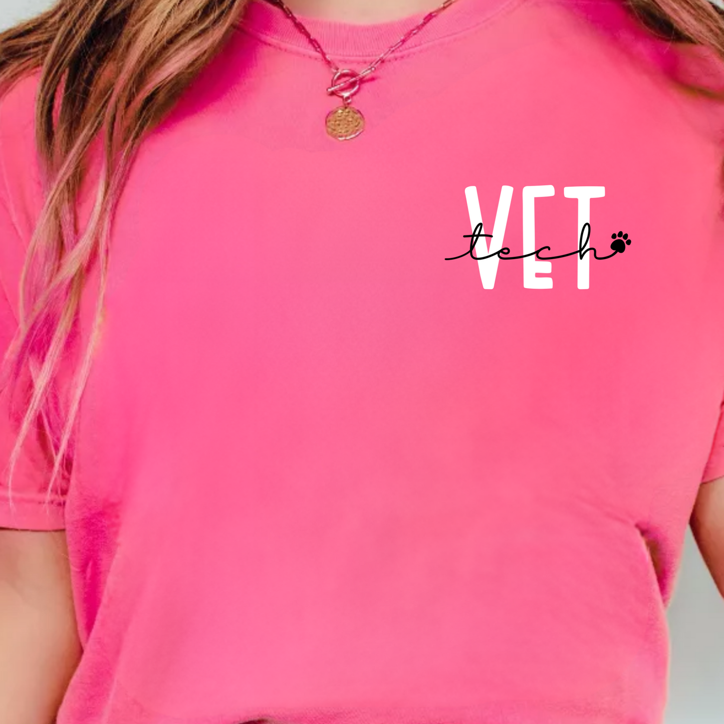 (Shirt not included) Vet Tech- POCKET - Clear Film Transfer