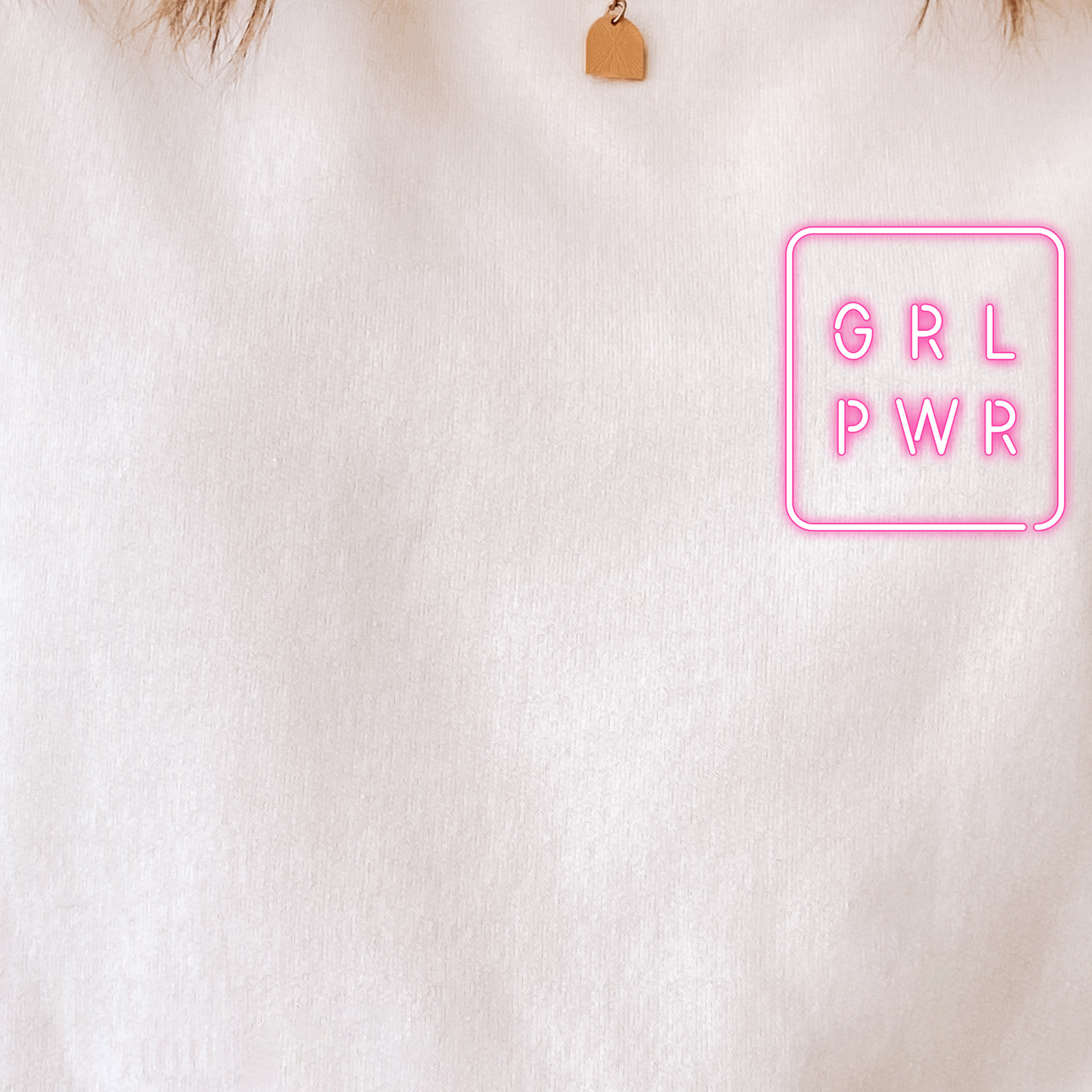 (Shirt not included) GRL PWR POCKET - Matte Clear Film Transfer