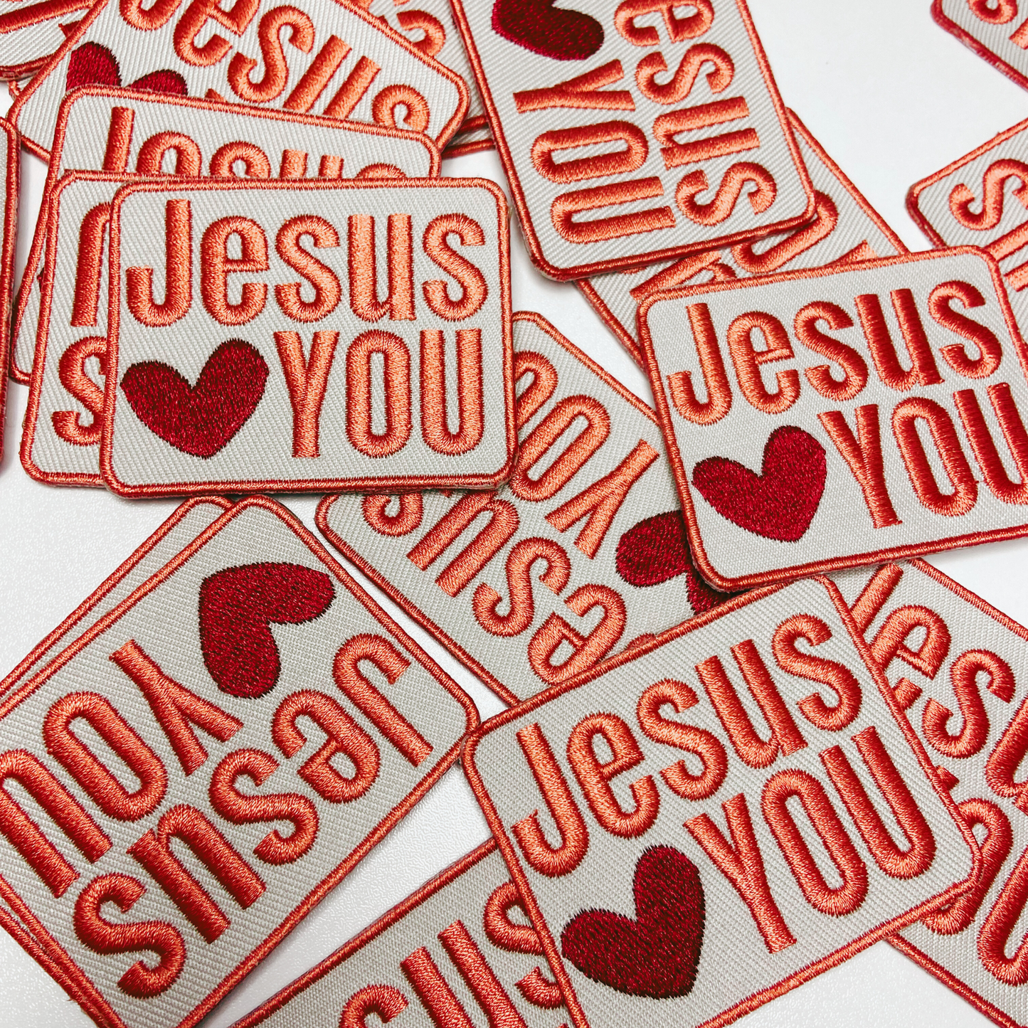 3" Jesus heart You - Embroidered Hat Patch
