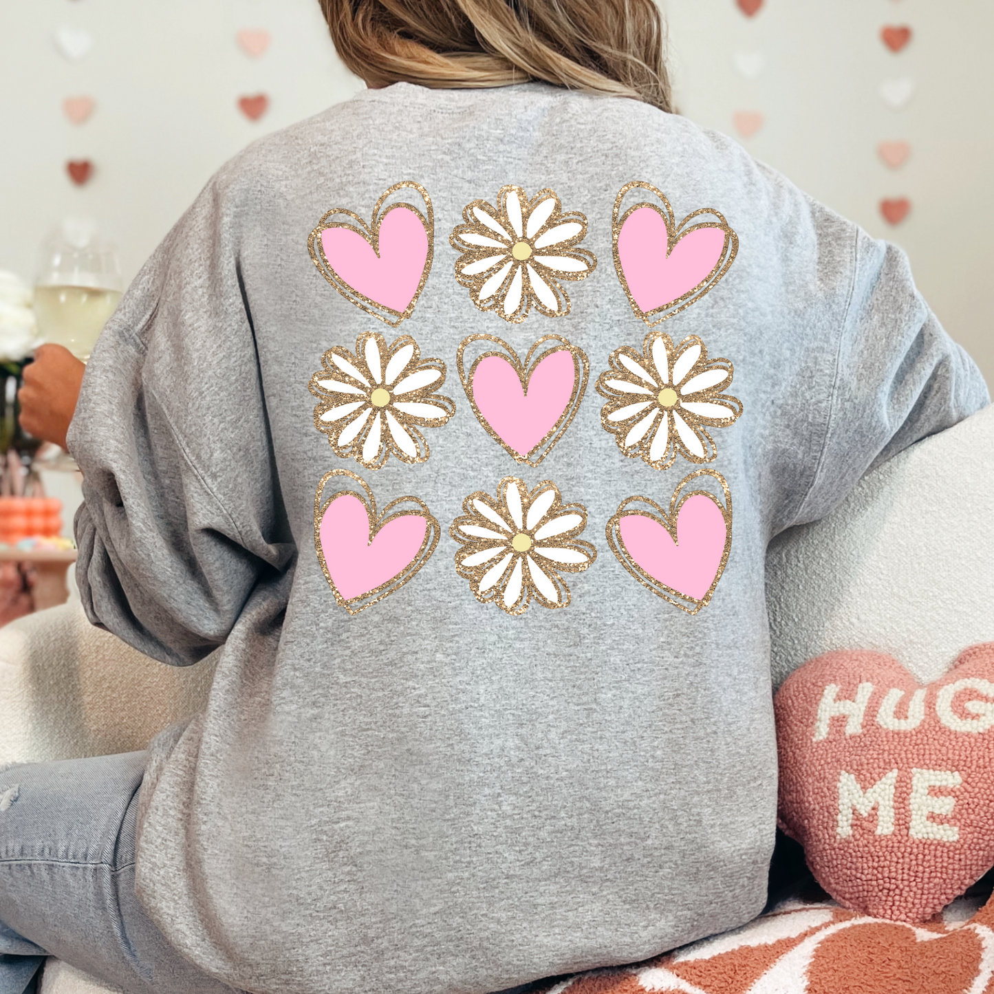 (Shirt not included) Flowers and Hearts - DTF (Cold Peel) Valentines