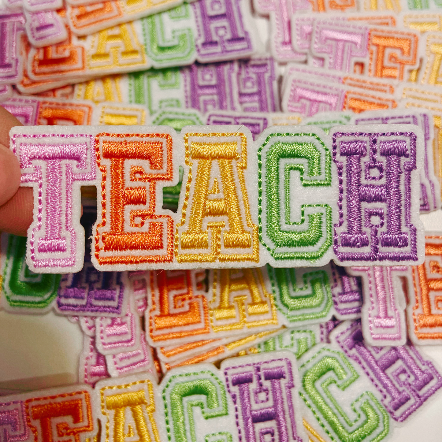 3" TEACH - Embroidered Hat Patch