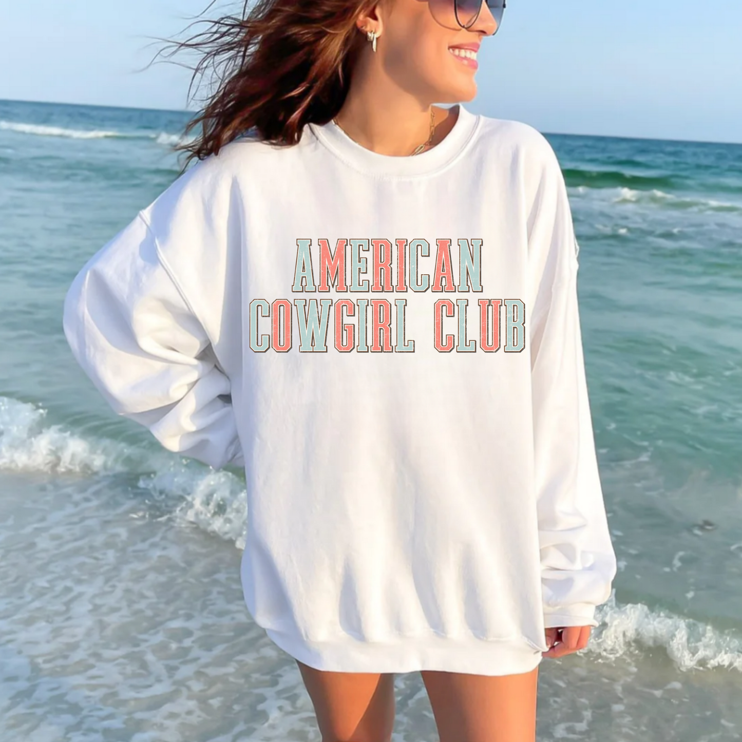 (shirt not included) American Cowgirl Club - DTF ( HOT PEEL)