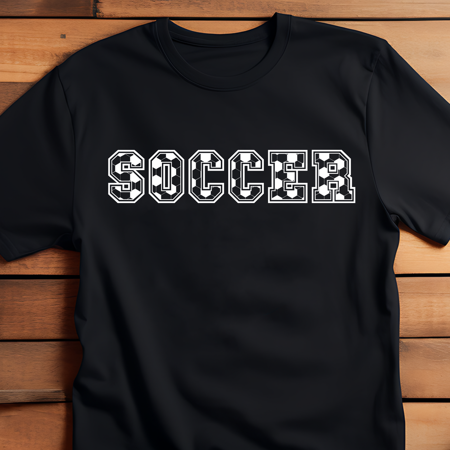 (shirt not included) SOCCER lettering in WHITE - Screen Print Transfer 