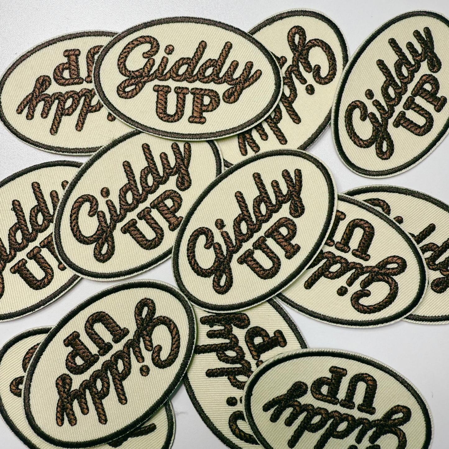 3" Giddy UP - Embroidered Hat Patch