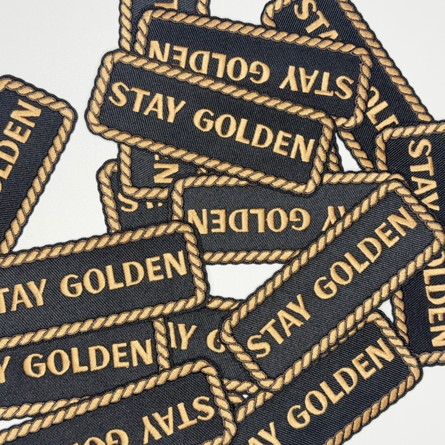 4" Stay Golden - Embroidered Hat Patch