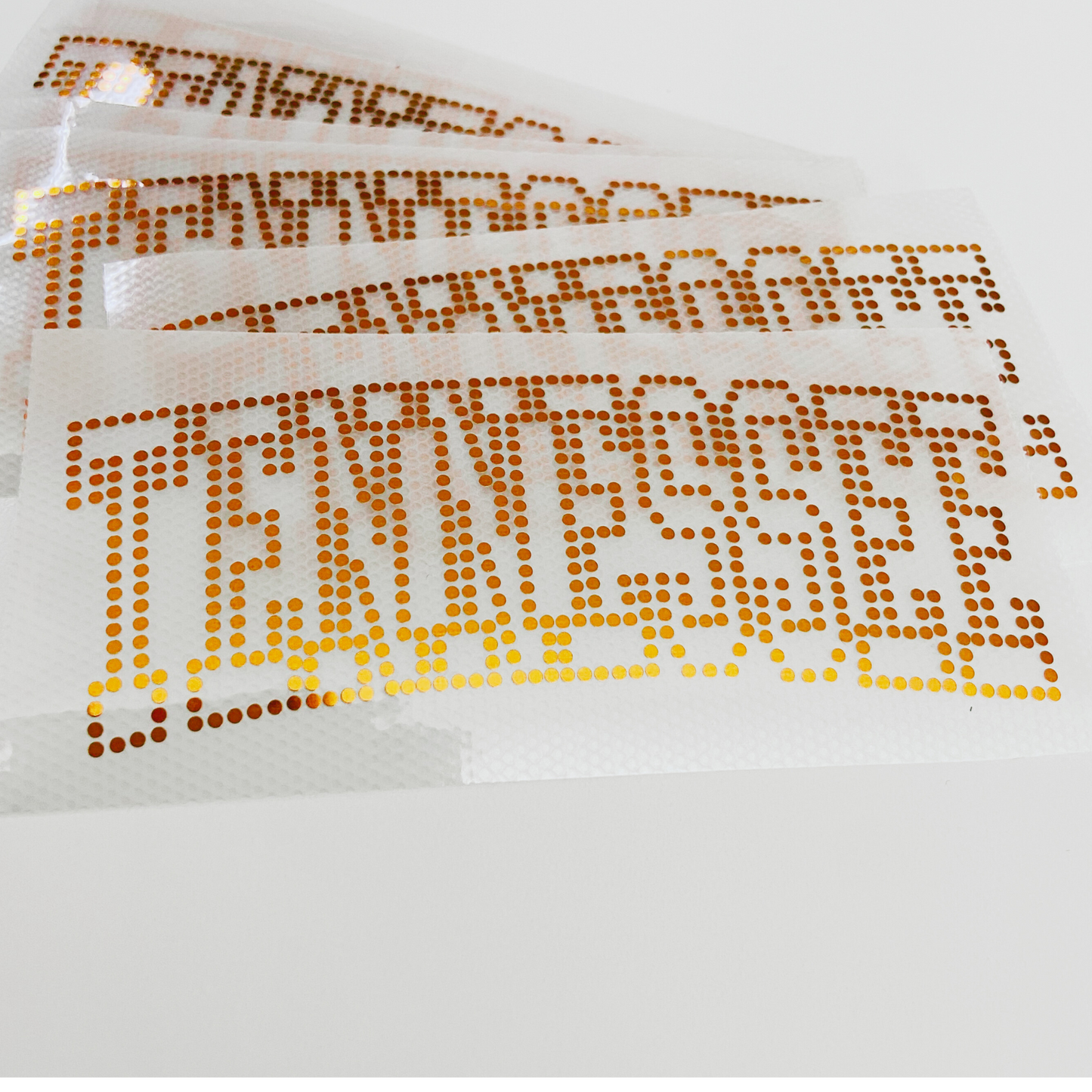 4" Tennessee SPANGLE Transfer - COLD PEEL - Perfect for Hats