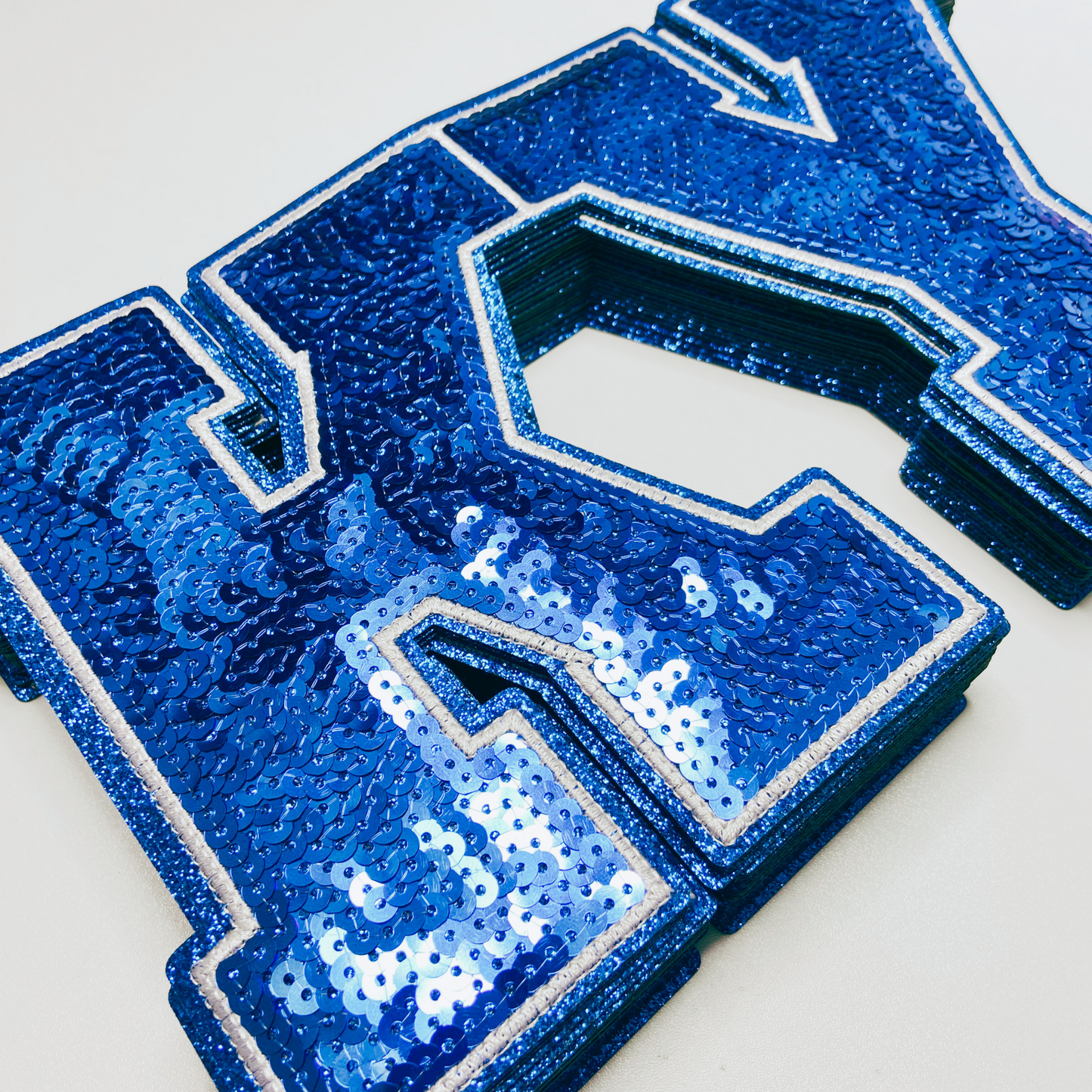 10" KY - KENTUCKY in BLUE Sequin - Sequin Patch