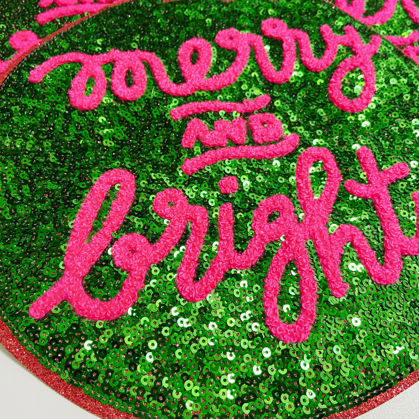 Merry & Bright Ornament - 9 inch x 10 inch - Large SEQUIN Patch