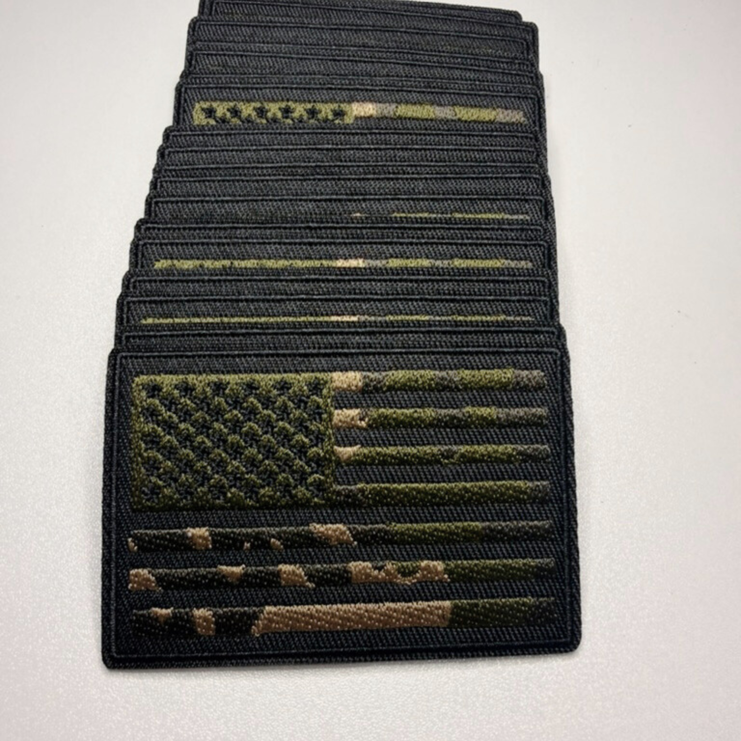 3" CAMO USA FLAG - Embroidered Hat Patch