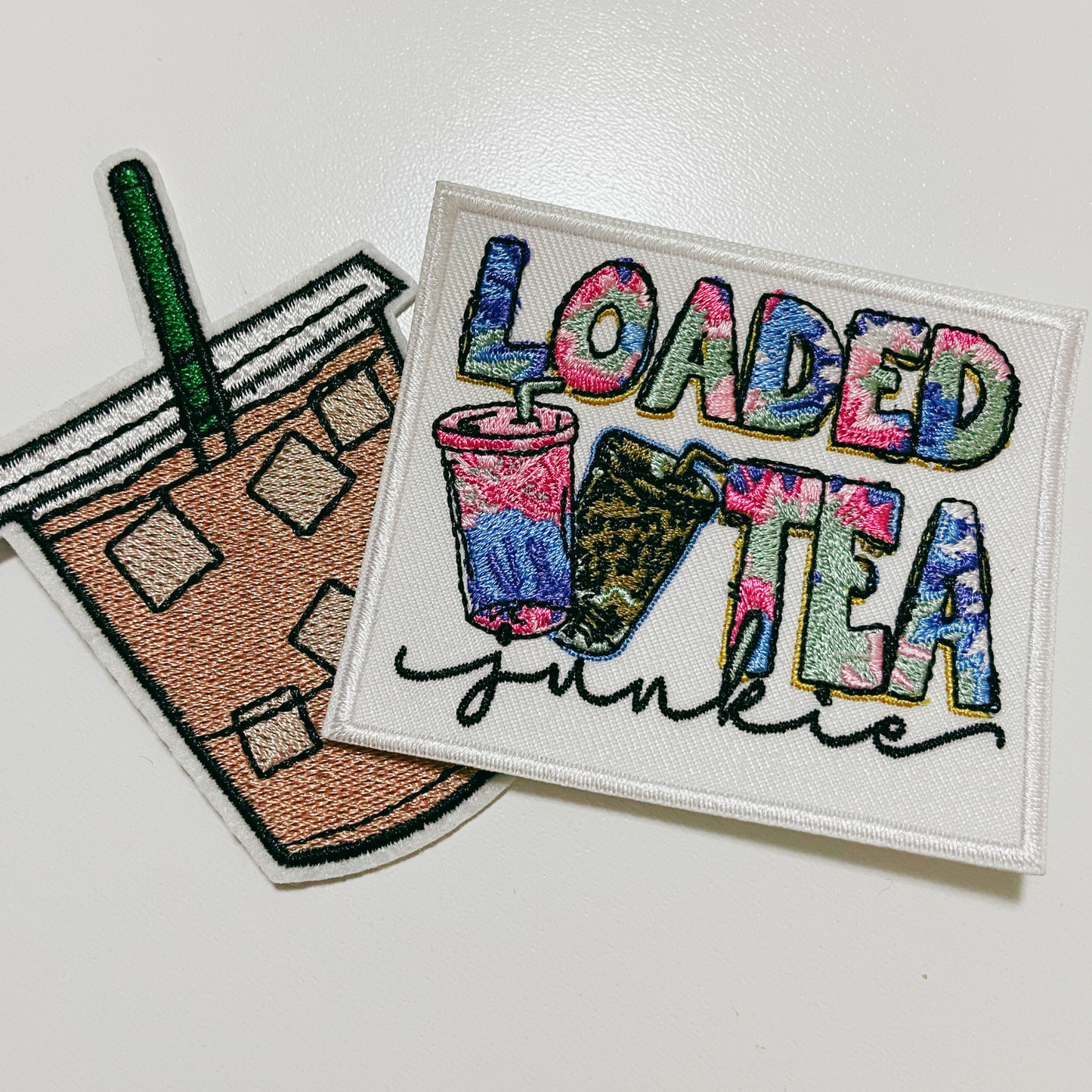 3" Loaded Tea Junkie - Embroidered Hat Patch