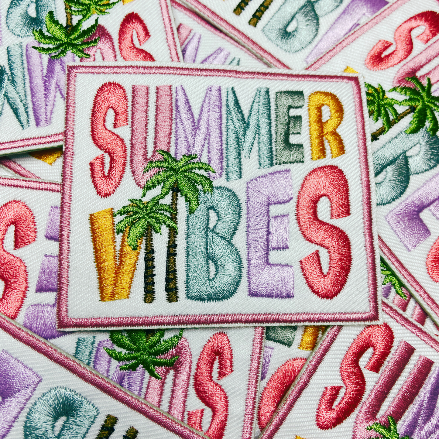 3" Summer Vibes - Embroidered Hat Patch