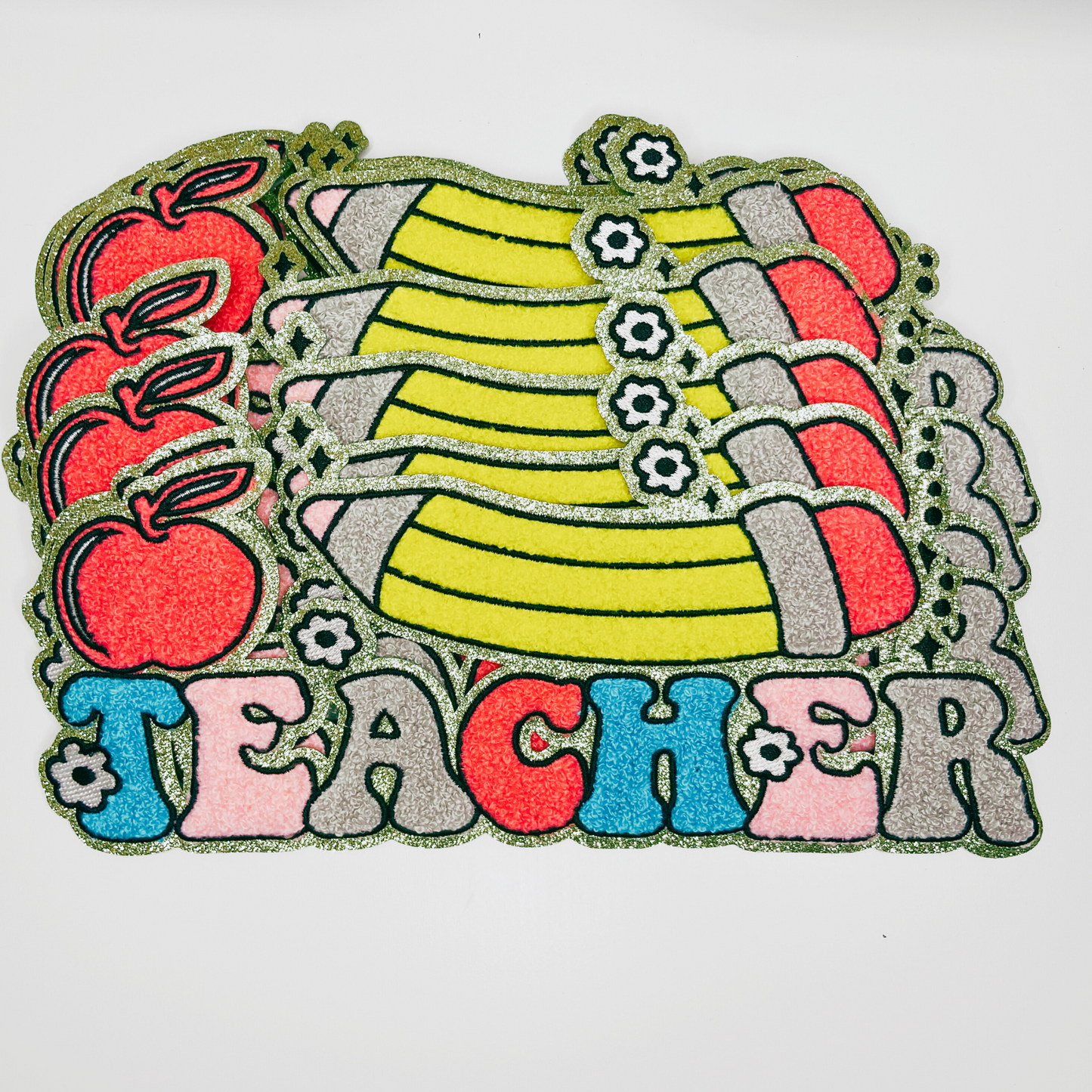 11" Teacher - Multicolor Chenille Patch