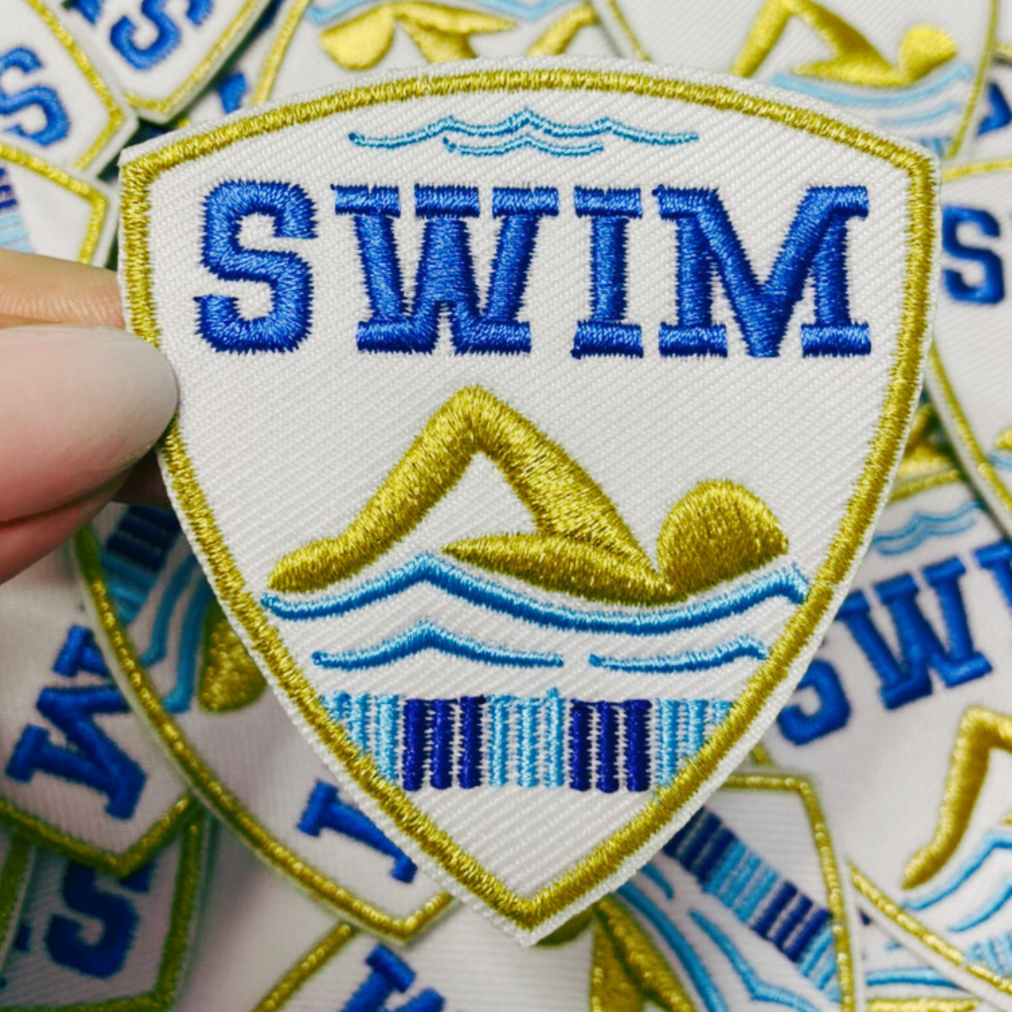 3" SWIM - Embroidered Hat Patch