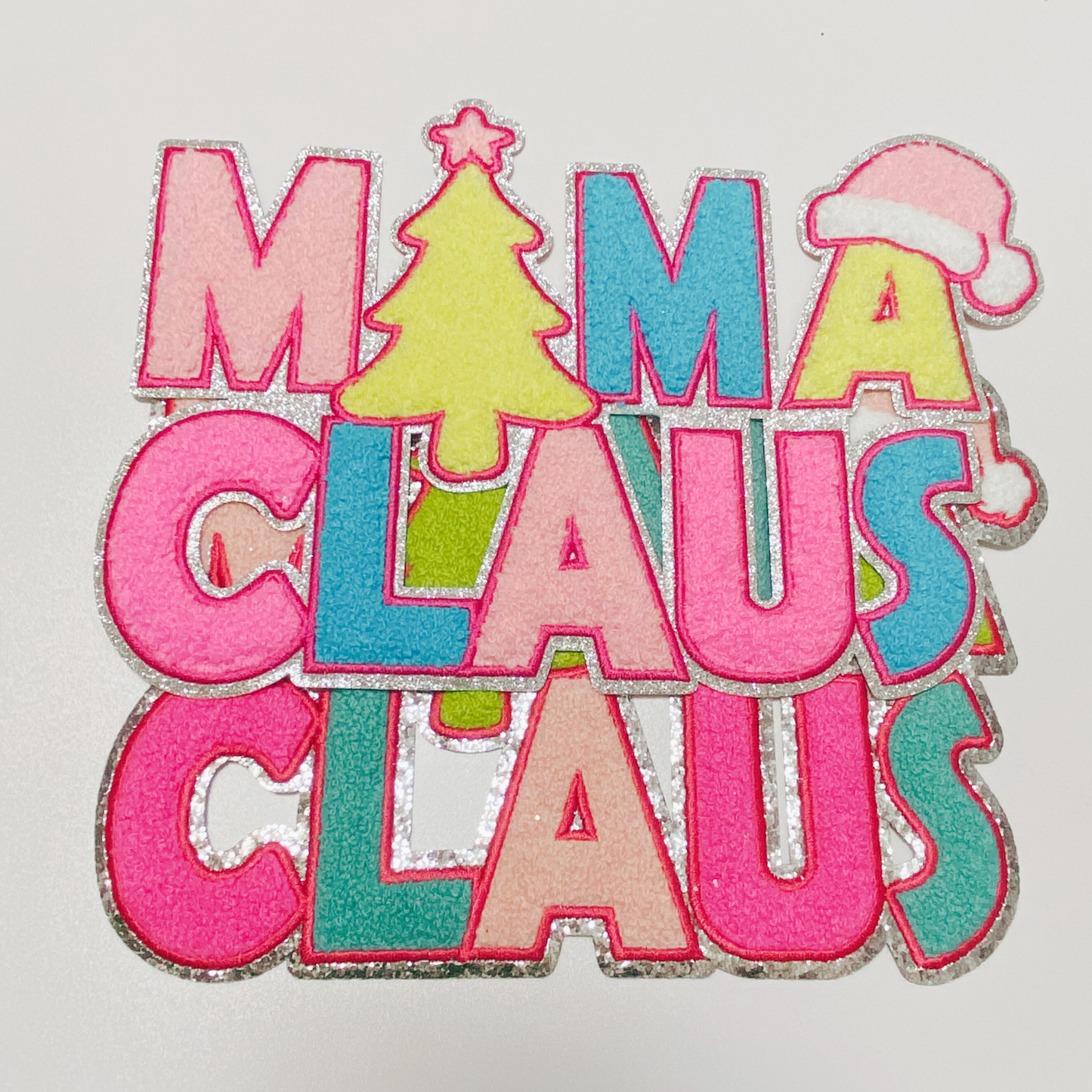 10.5" Mama Claus - Chenille Patch ( TWO COLOR OPTIONS)